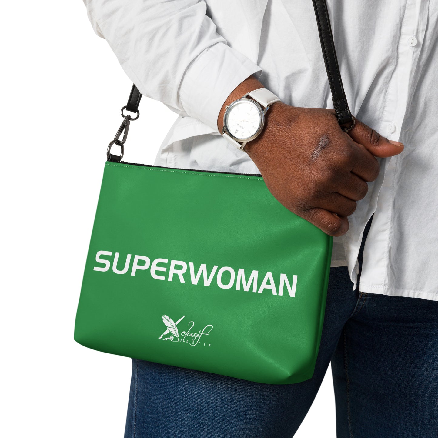 SUPERWOMAN BY XCLUSIF POETIX GREEN & WHITE Crossbody bag