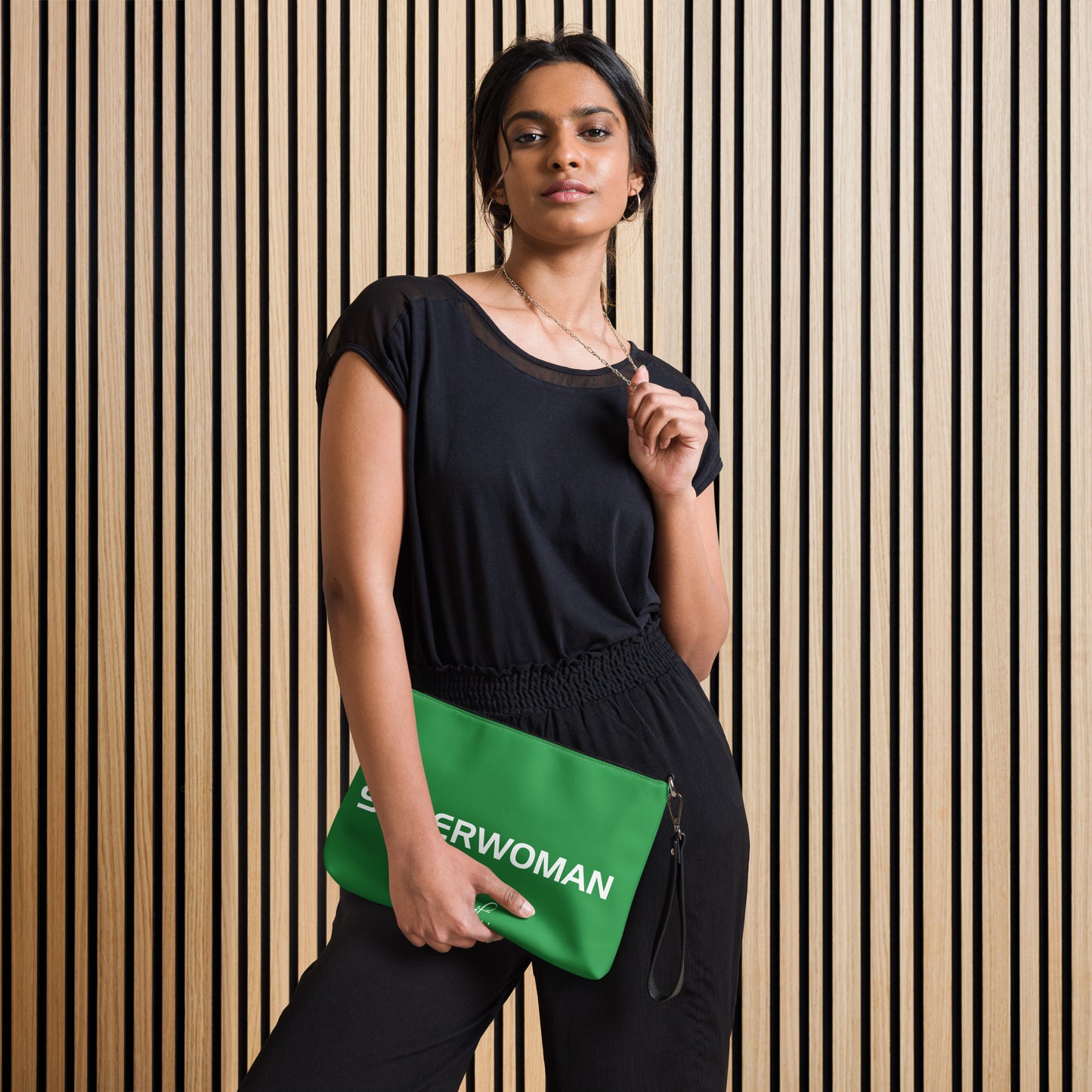 SUPERWOMAN BY XCLUSIF POETIX GREEN & WHITE Crossbody bag