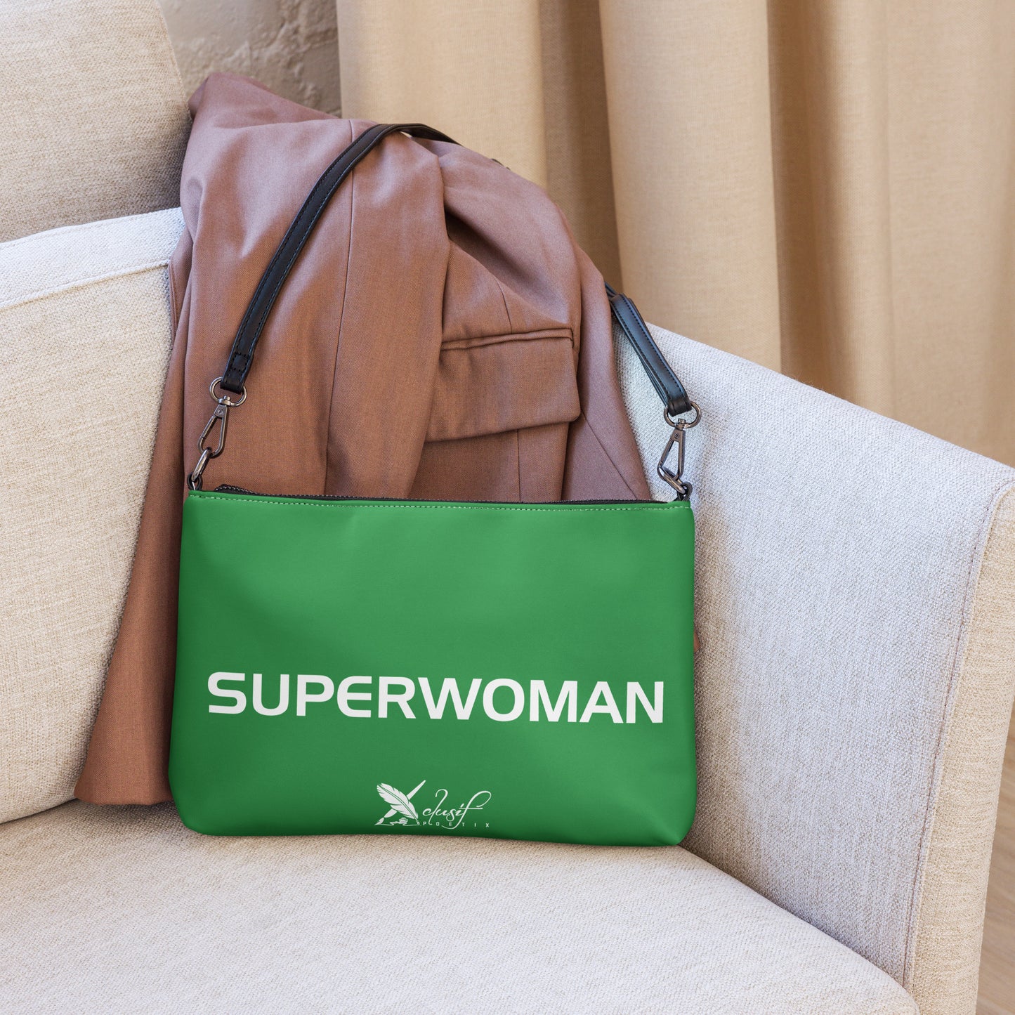 SUPERWOMAN BY XCLUSIF POETIX GREEN & WHITE Crossbody bag