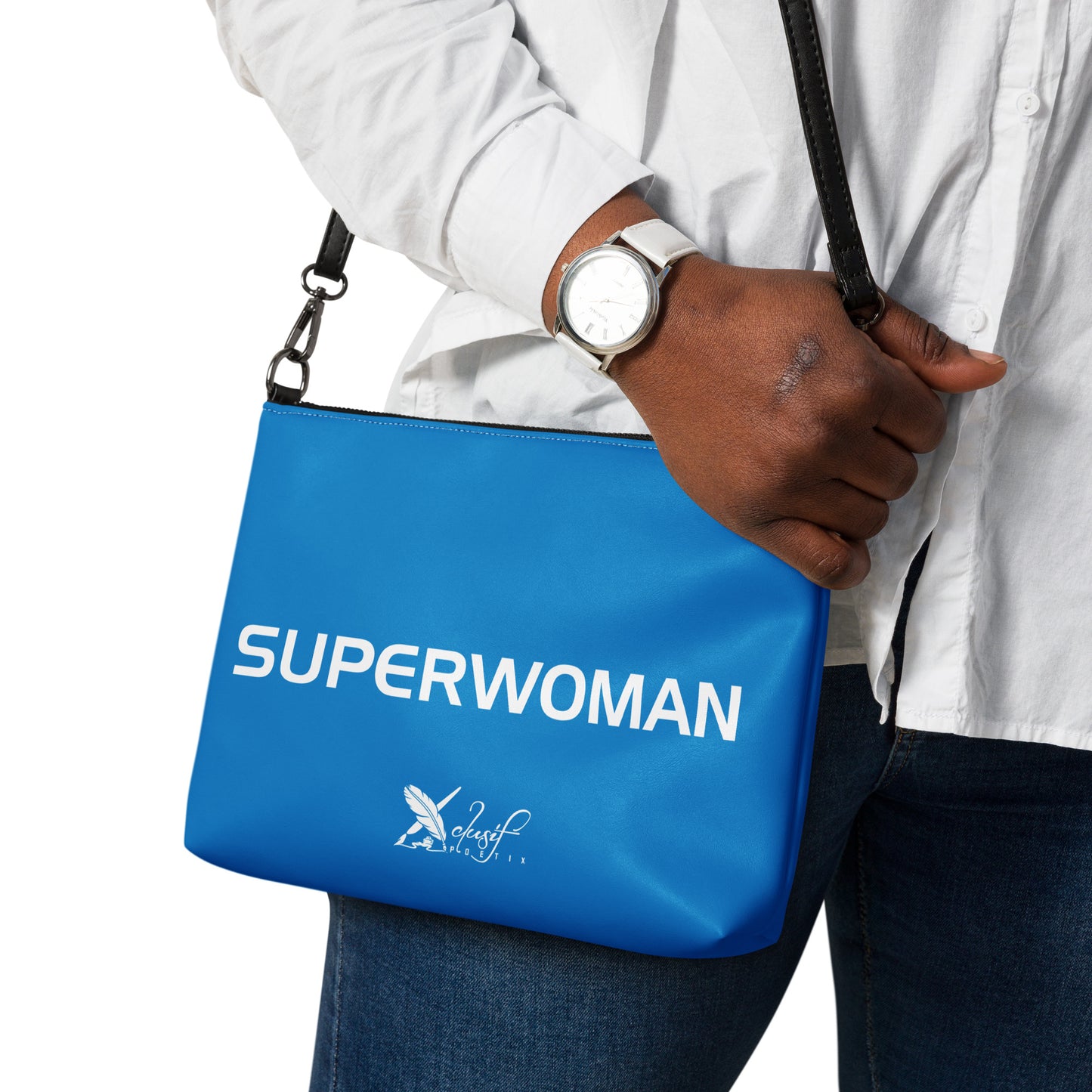 SUPERWOMAN BY XCLUSIF POETIX BLUE & WHITE Crossbody bag