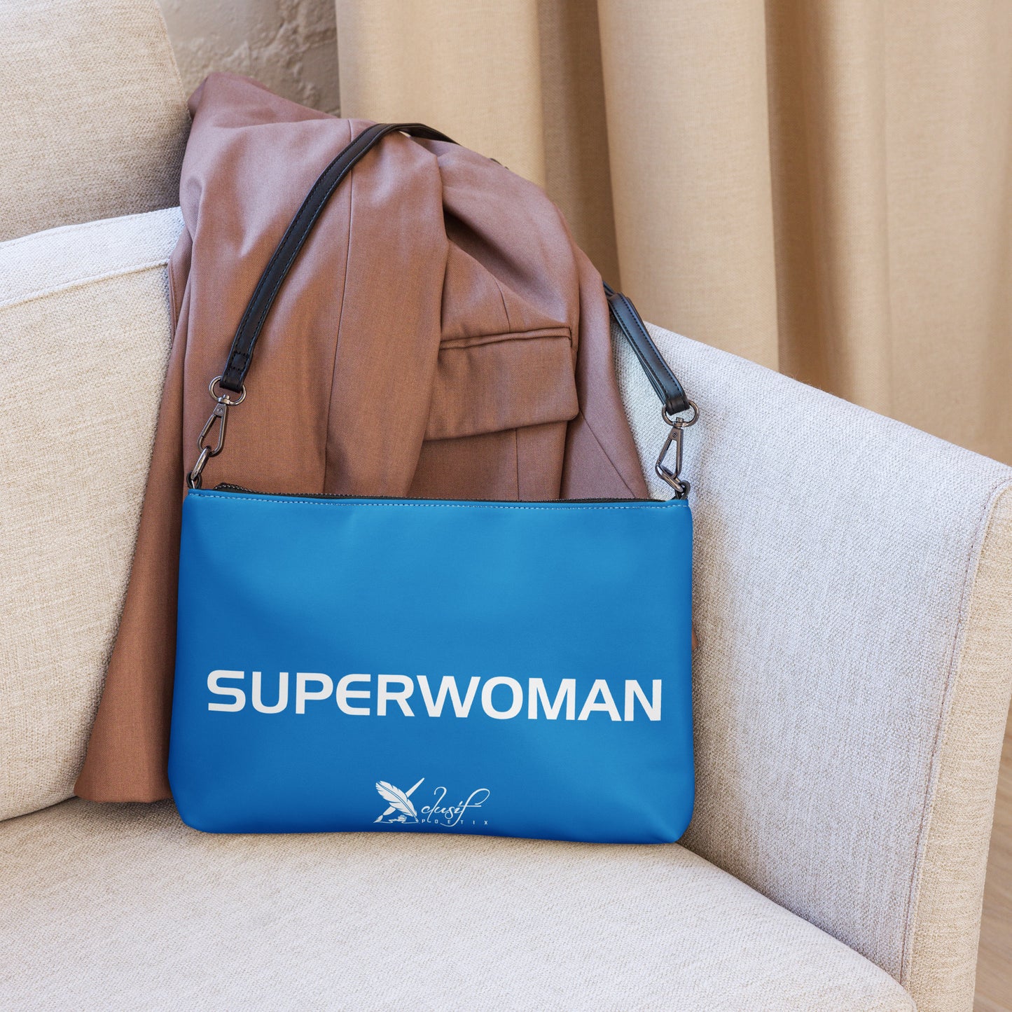 SUPERWOMAN BY XCLUSIF POETIX BLUE & WHITE Crossbody bag