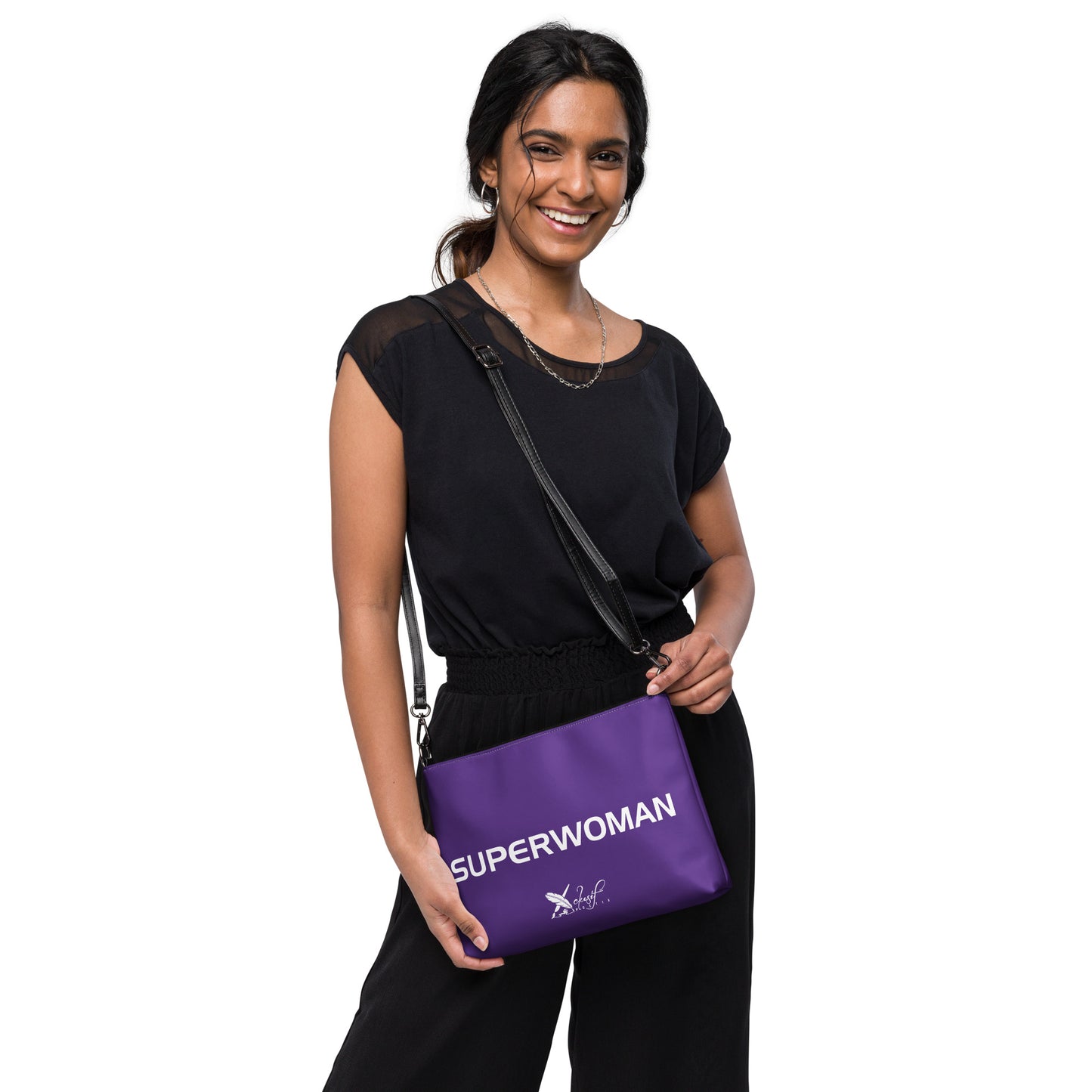 SUPERWOMAN BY XCLUSIF POETIX PURPLE & WHITE Crossbody bag