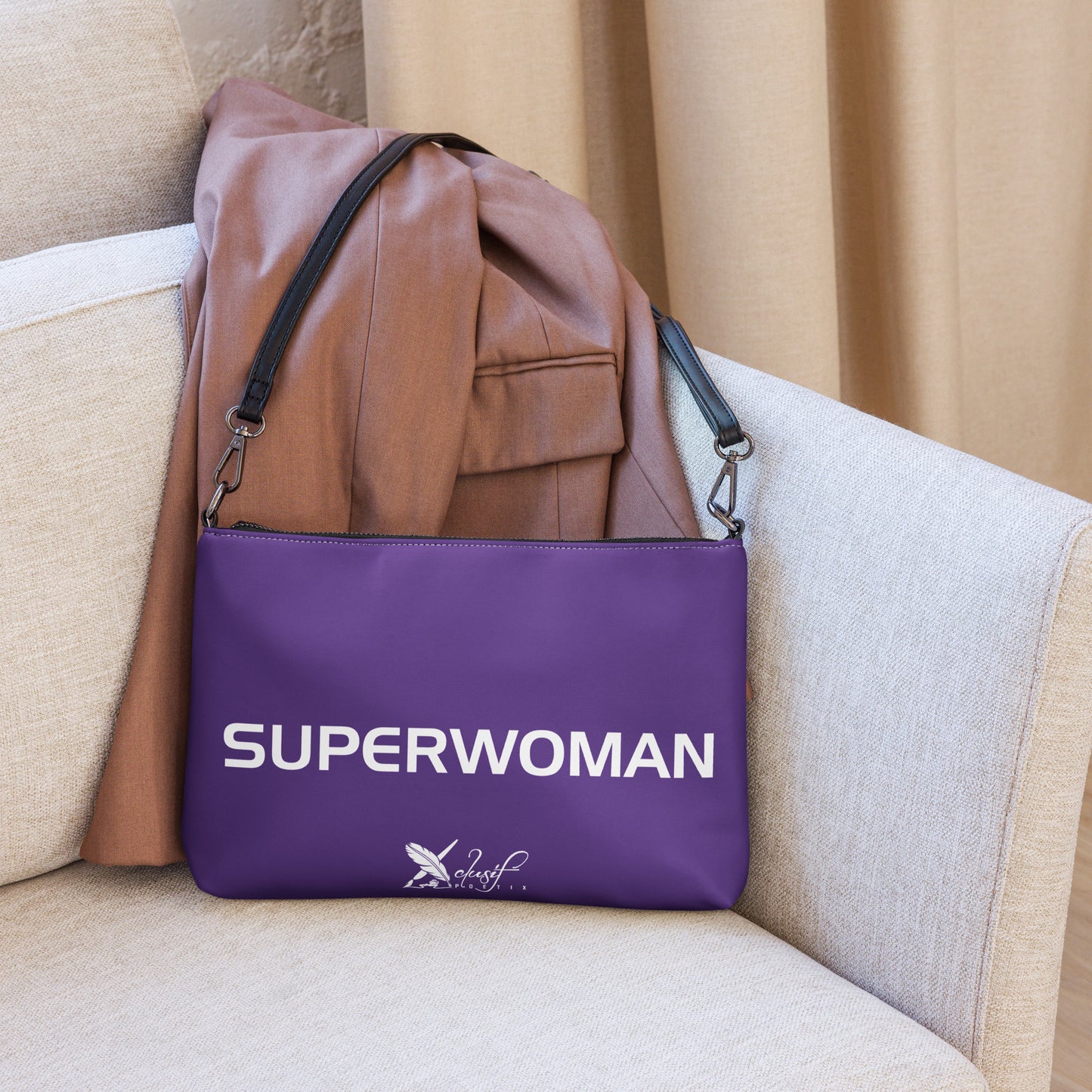 SUPERWOMAN BY XCLUSIF POETIX PURPLE & WHITE Crossbody bag