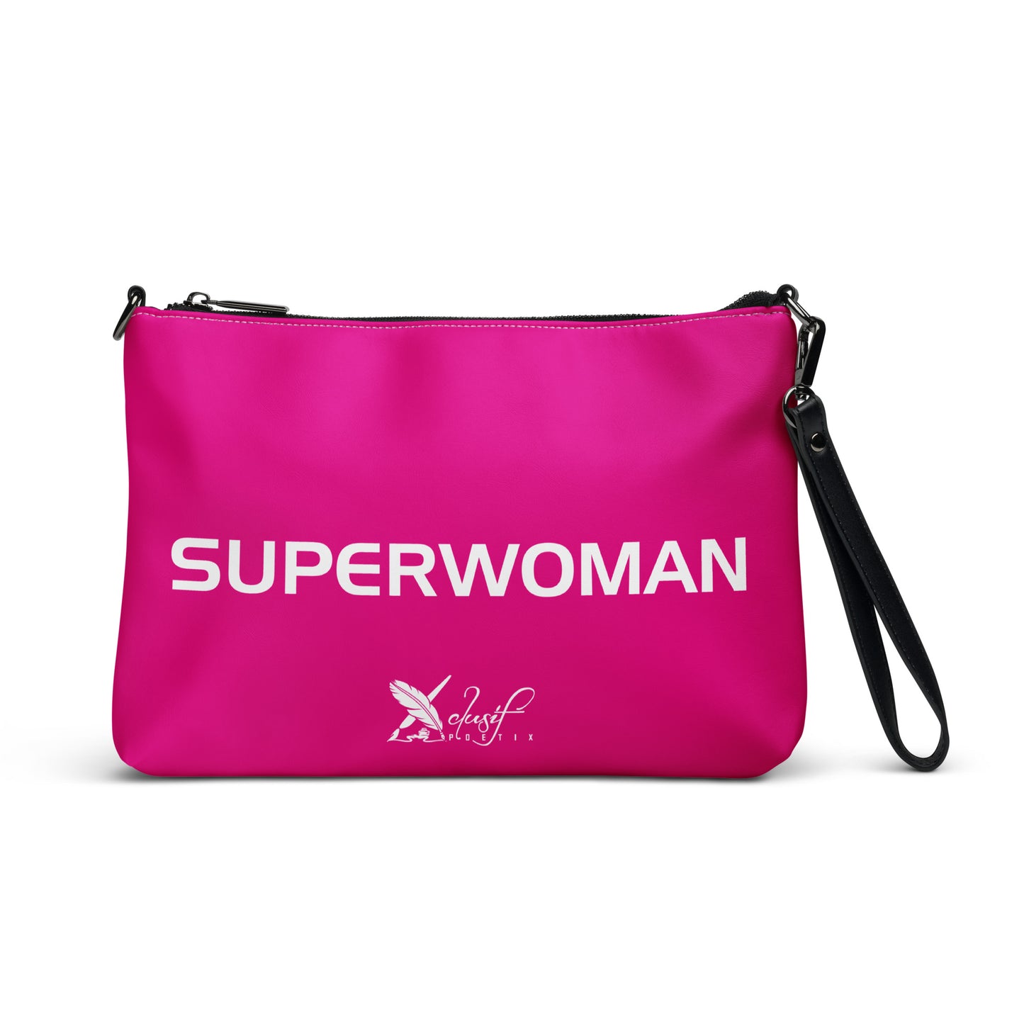 SUPERWOMAN BY XCLUSIF POETIX HOT PINK & WHITE Crossbody bag