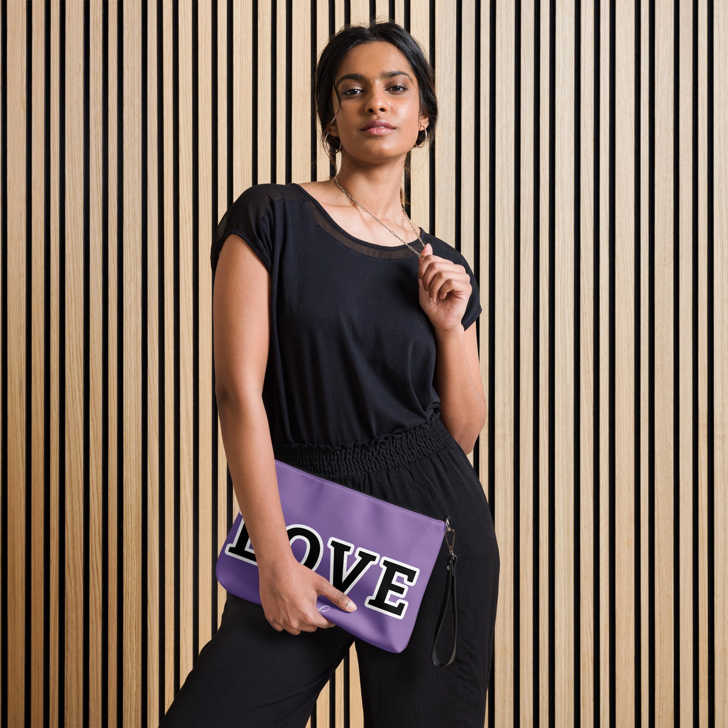 LOVE BY XCLUSIF POETIX PURPLE & BLACK Crossbody bag