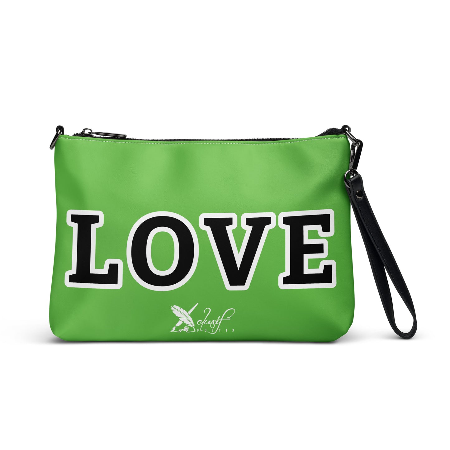 LOVE BY XCLUSIF POETIX GREEN & BLACK Crossbody bag