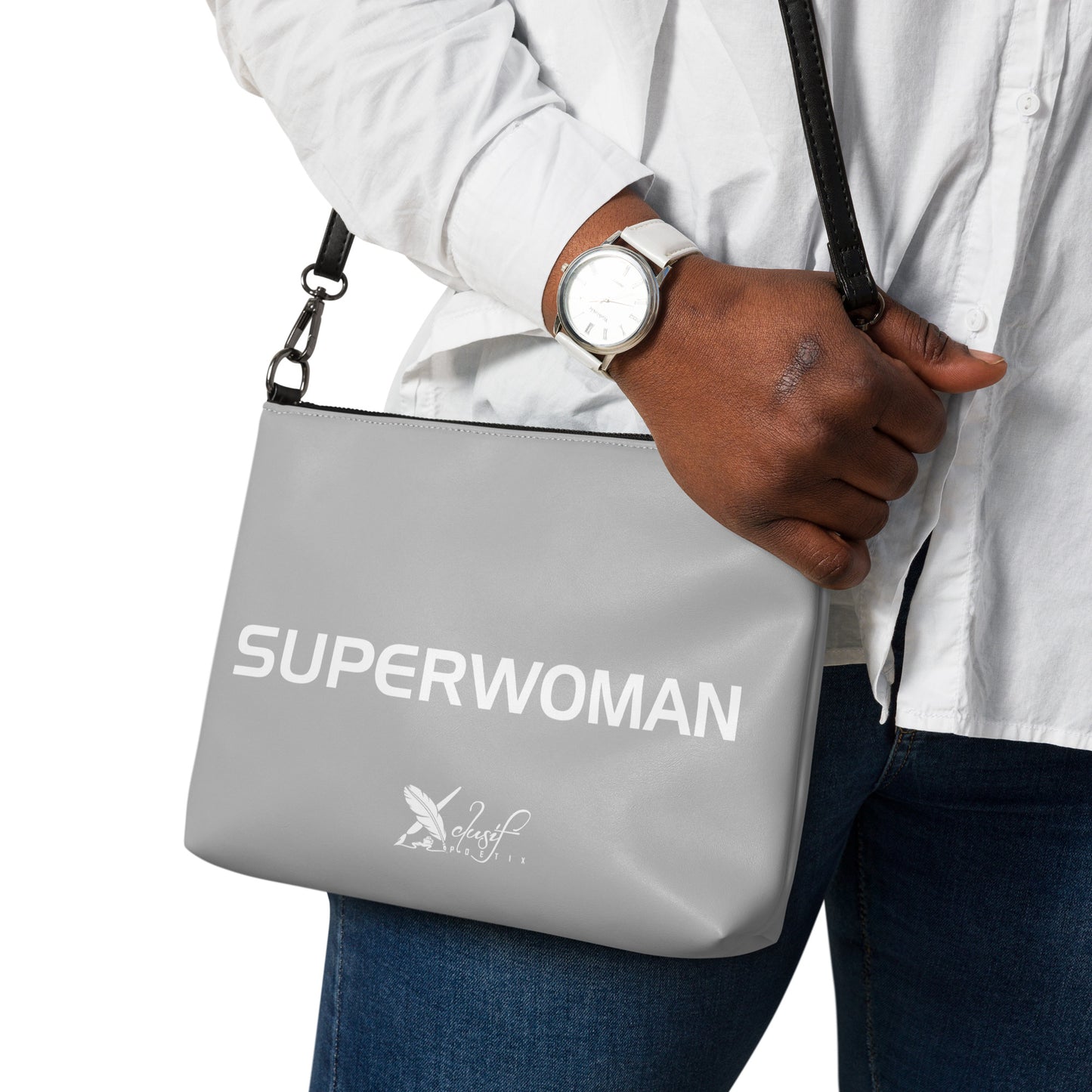 SUPERWOMAN BY XCLUSIF POETIX SILVER Crossbody bag