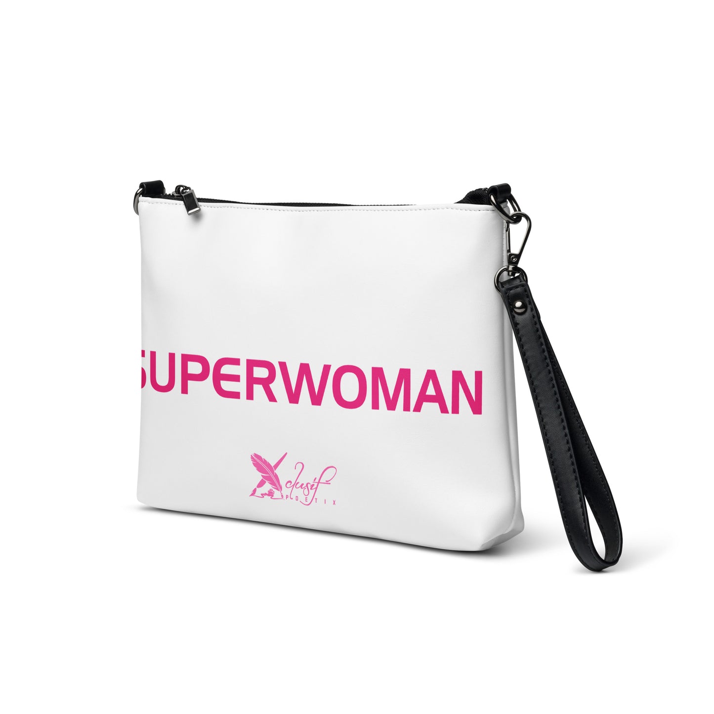 SUPERWOMAN BY XCLUSIF POETIX WHITE & PINK Crossbody bag