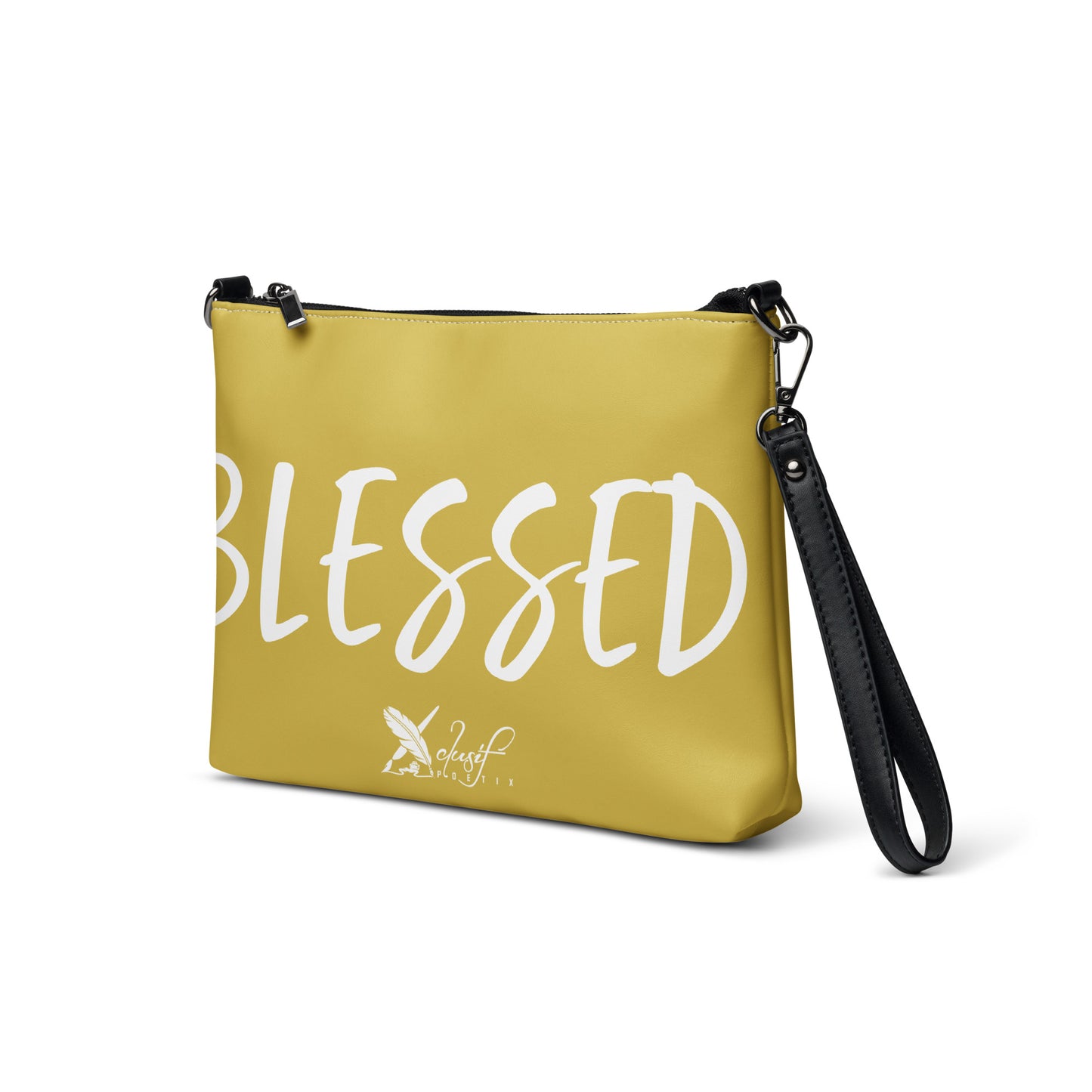 BLESSED BY XCLUSIF POETIX GOLD & WHITE Crossbody bag