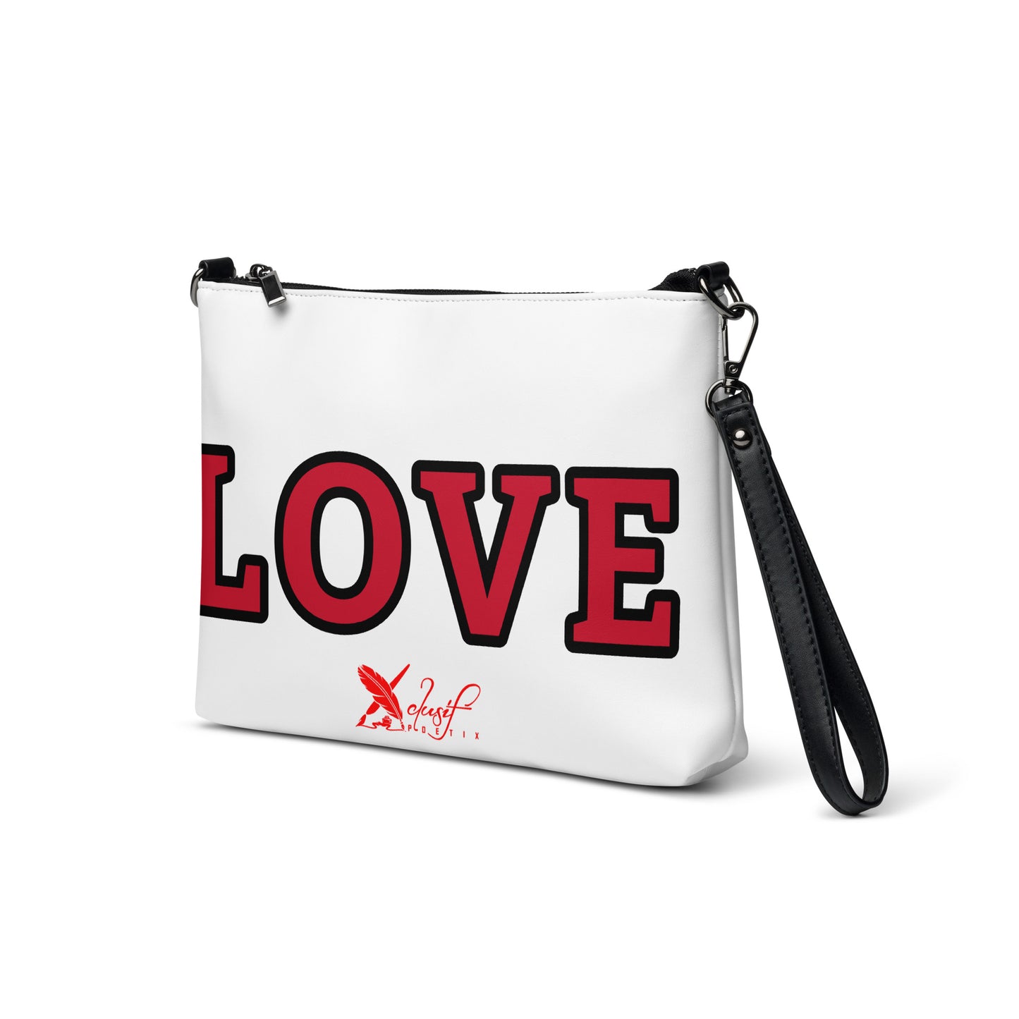 LOVE BY XCLUSIF POETIX WHITE & RED Crossbody bag