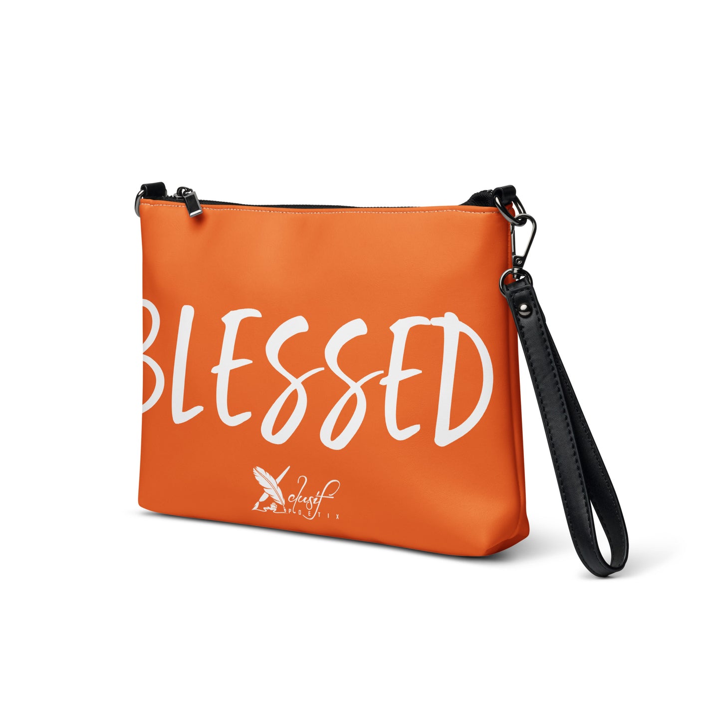 BLESSED BY XCLUSIF POETIX ORANGE & WHITE Crossbody bag