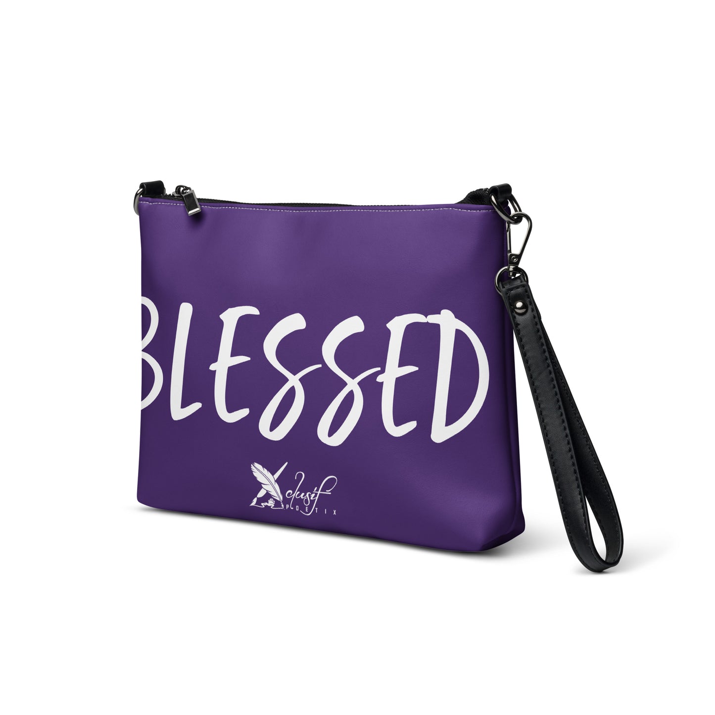 BLESSED BY XCLUSIF POETIX PURPLE & WHITE Crossbody bag