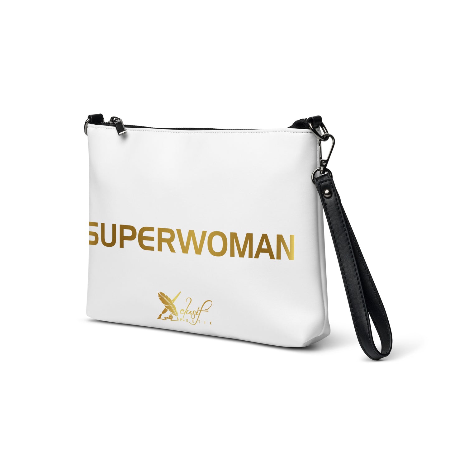 SUPERWOMAN BY XCLUSIF POETIX WHITE & GOLD Crossbody bag