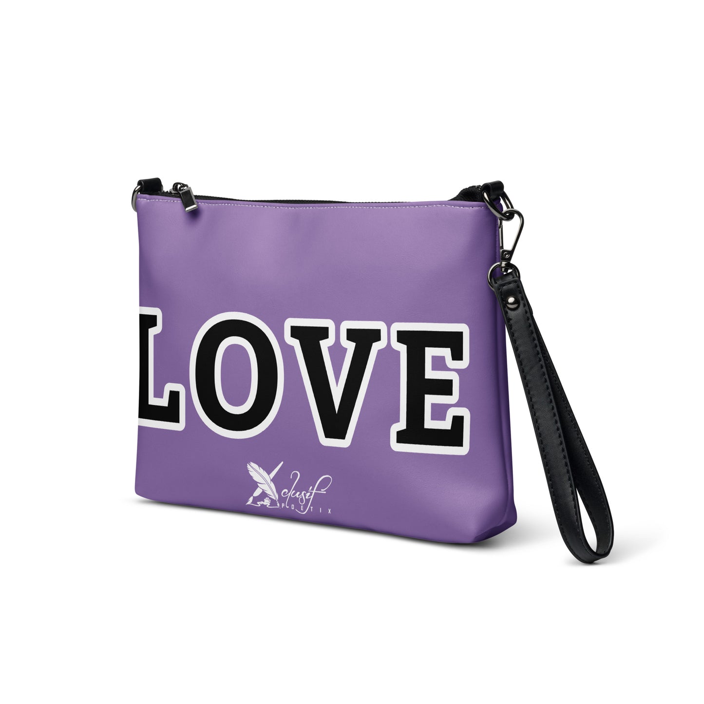 LOVE BY XCLUSIF POETIX PURPLE & BLACK Crossbody bag