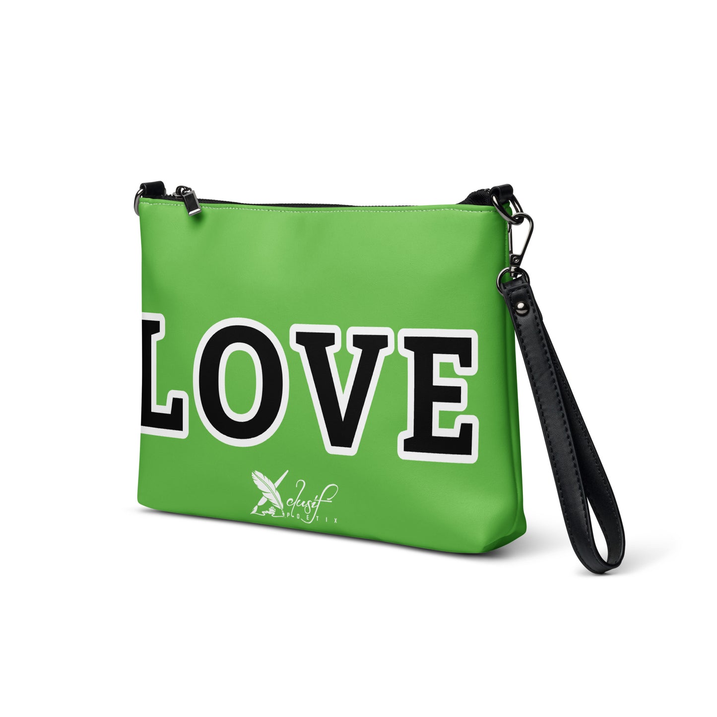 LOVE BY XCLUSIF POETIX GREEN & BLACK Crossbody bag