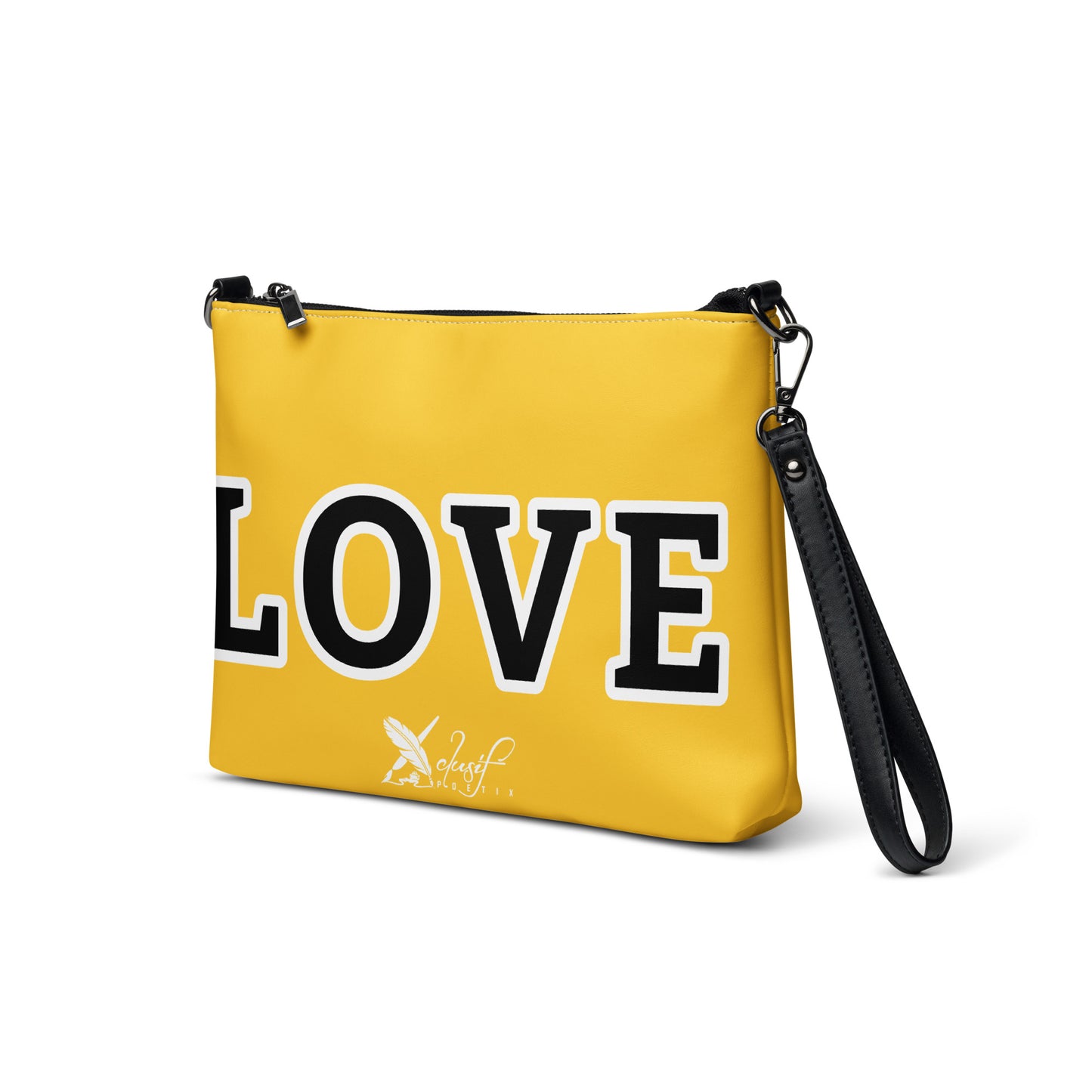 LOVE BY XCLUSIF POETIX YELLOW & BLACK Crossbody bag