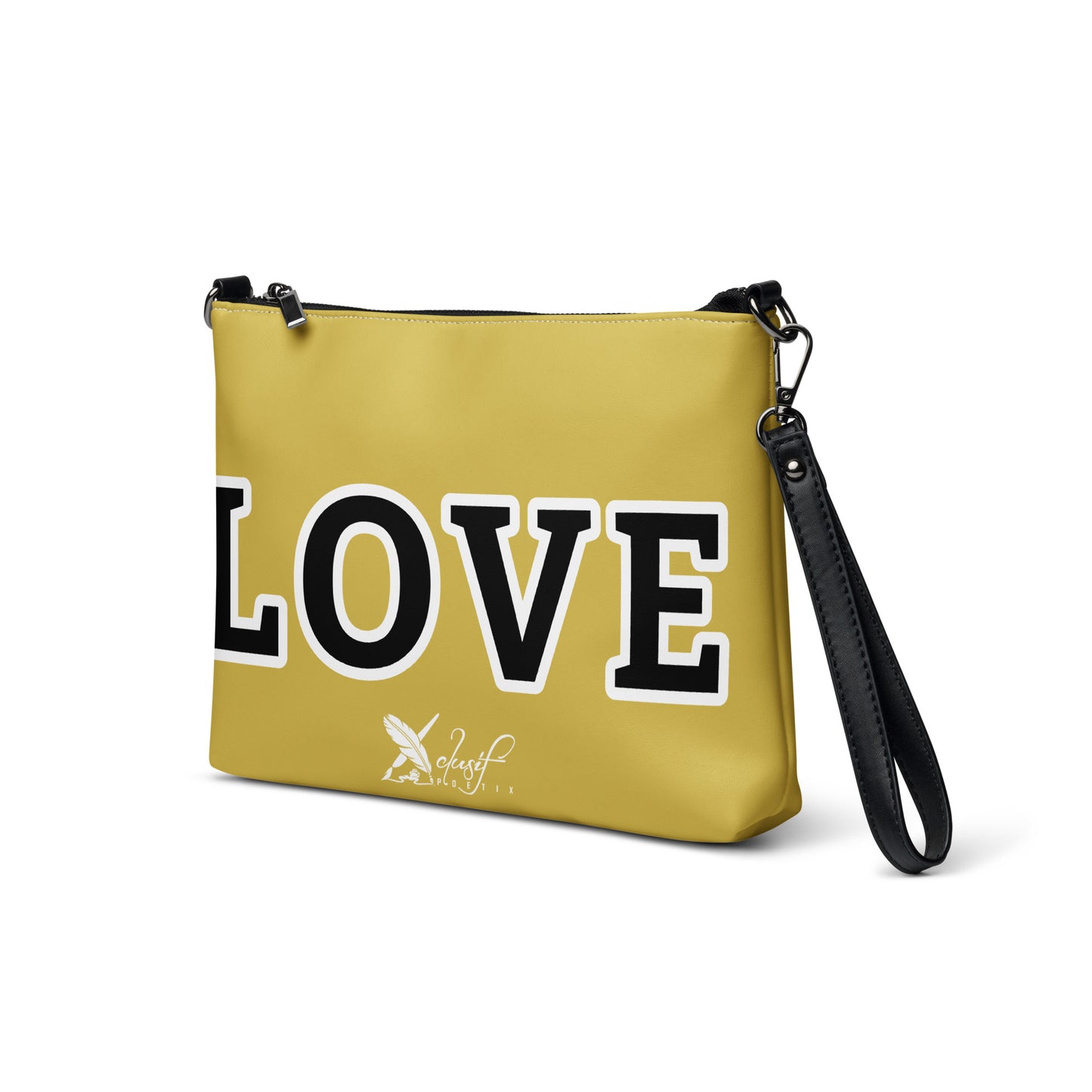 LOVE BY XCLUSIF POETIX GOLD & BLACK Crossbody bag