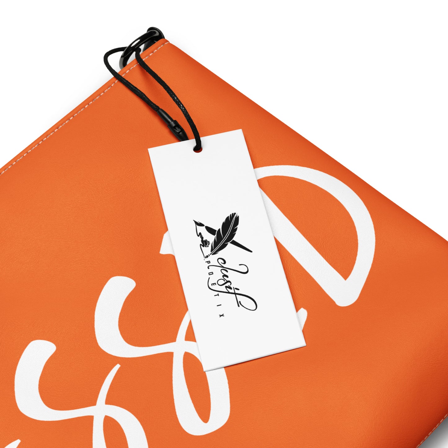 BLESSED BY XCLUSIF POETIX ORANGE & WHITE Crossbody bag