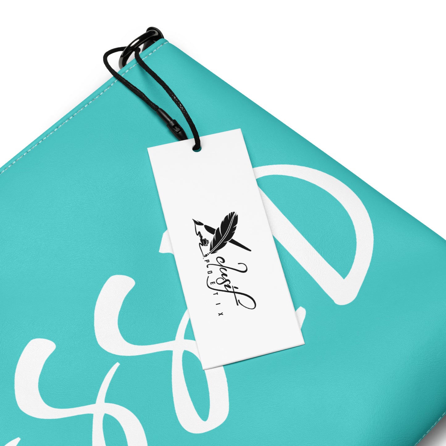 BLESSED BY XCLUSIF POETIX TURQUOISE & WHITE Crossbody bag