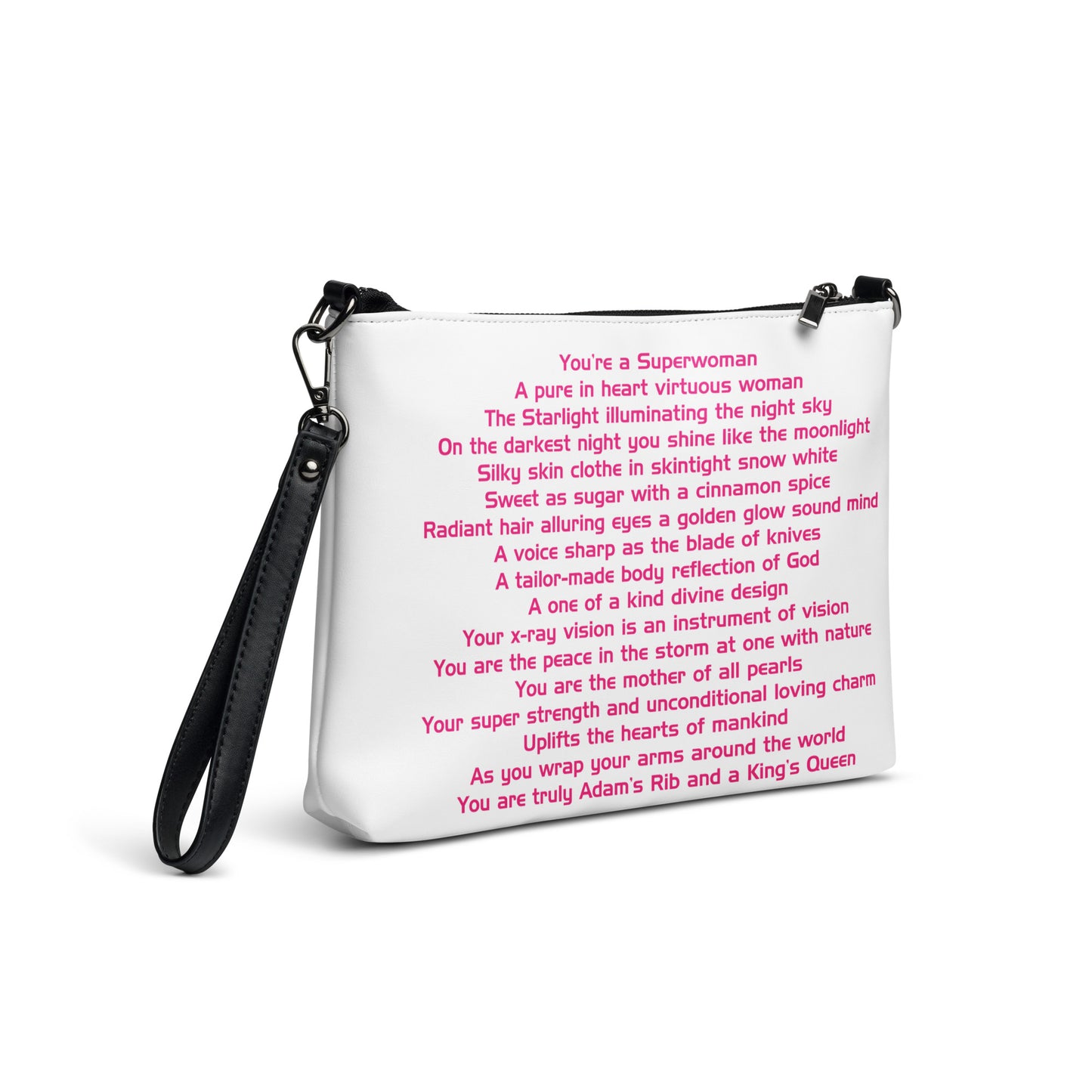 SUPERWOMAN BY XCLUSIF POETIX WHITE & PINK Crossbody bag