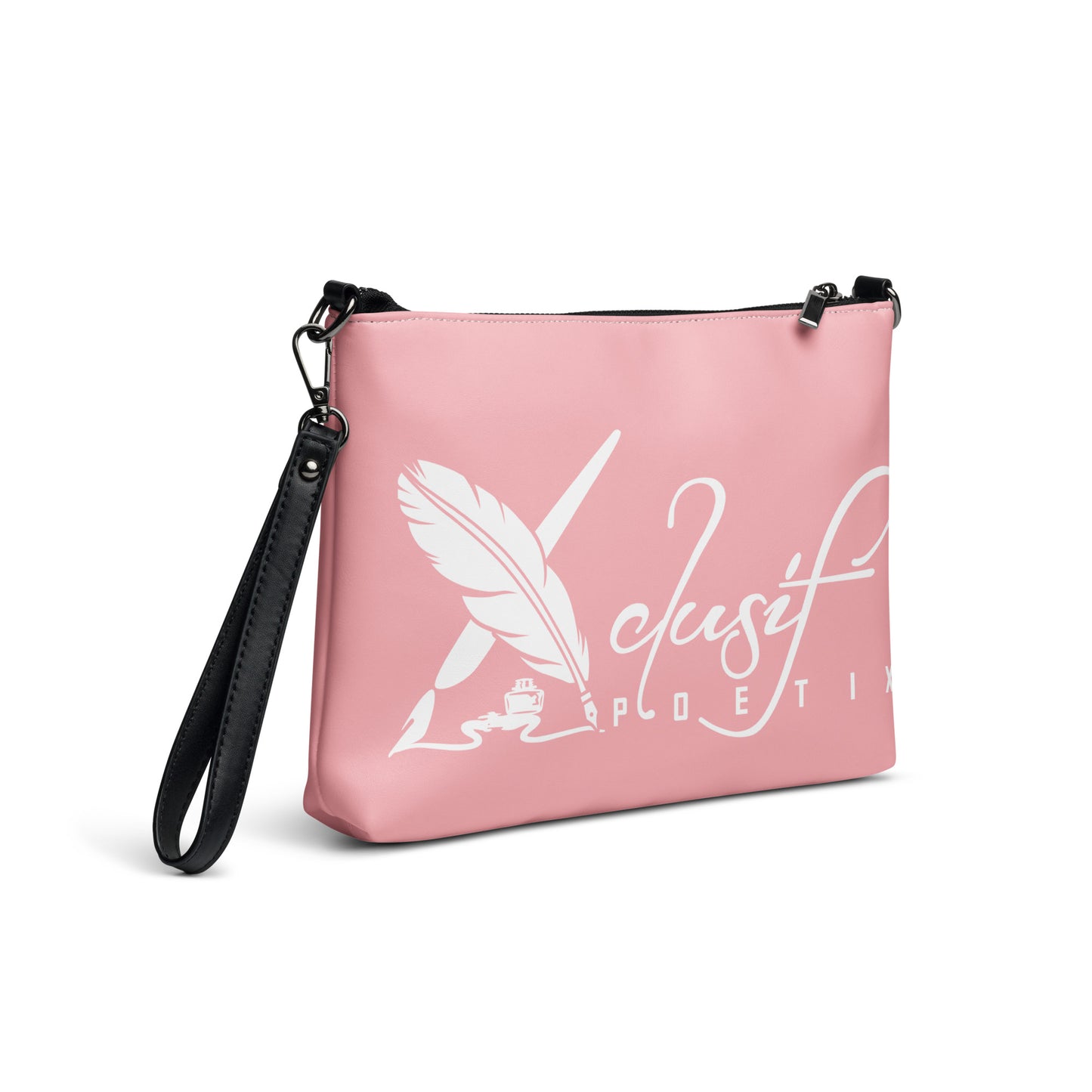 "LIVE FOR WHAT YOU LOVE" BY XCLUSIF POETIX PINK Crossbody bag