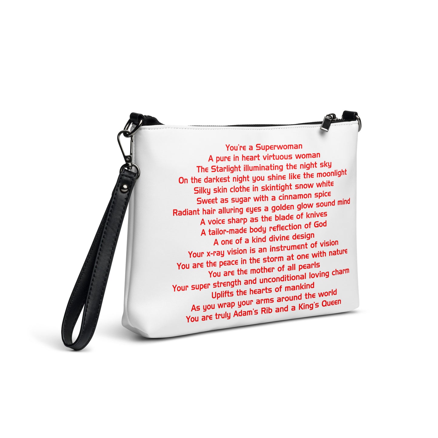 SUPERWOMAN BY XCLUSIF POETIX WHITE & RED Crossbody bag