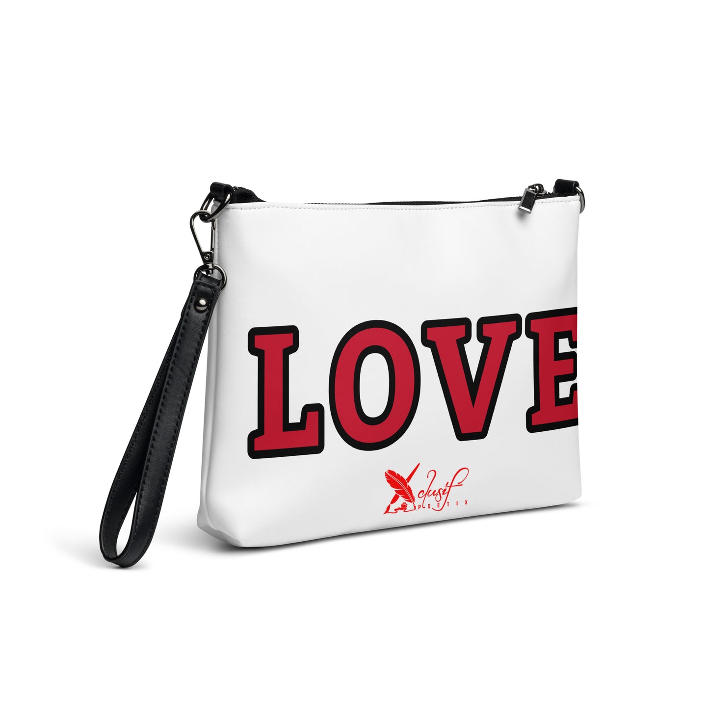 LOVE BY XCLUSIF POETIX WHITE & RED Crossbody bag