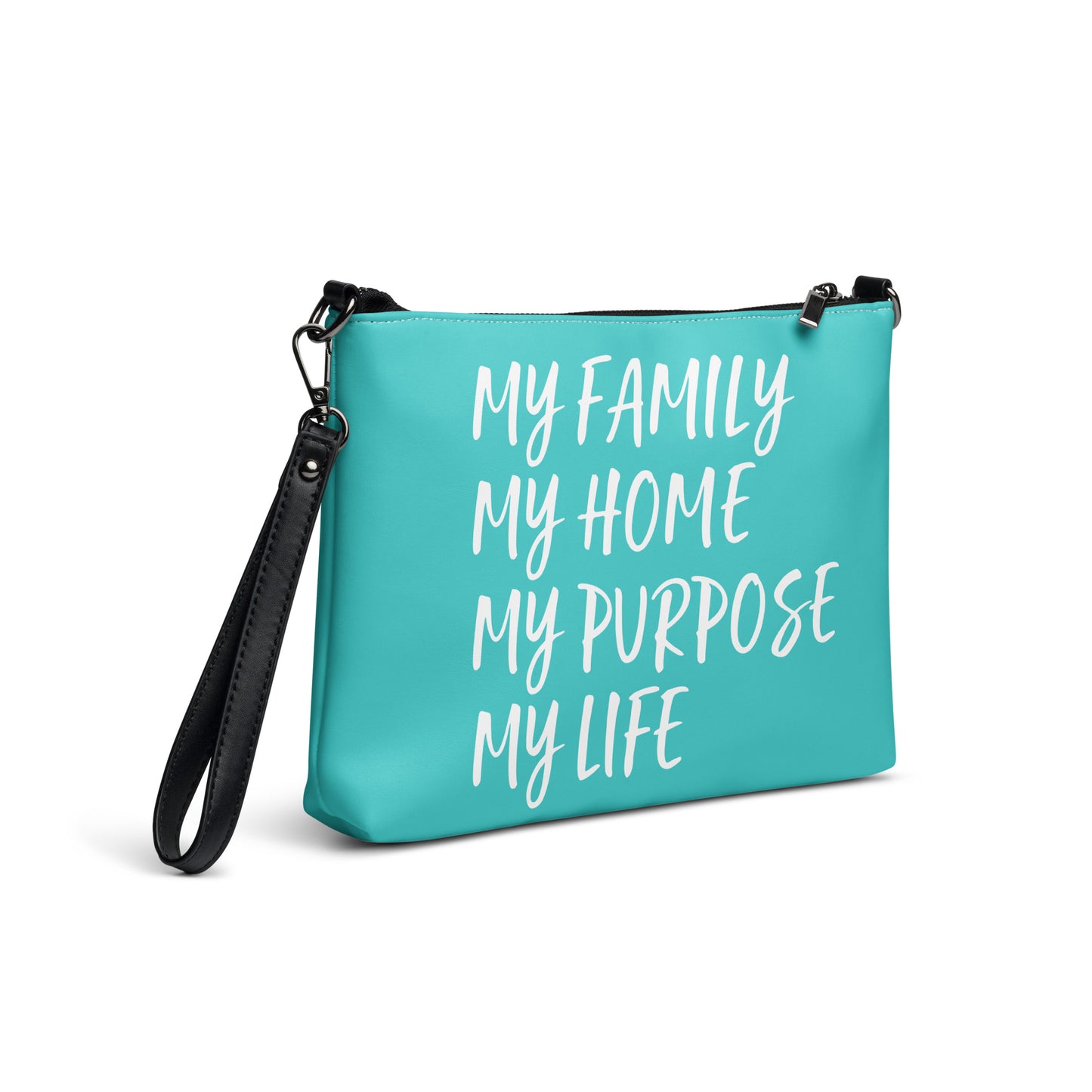 BLESSED BY XCLUSIF POETIX TURQUOISE & WHITE Crossbody bag