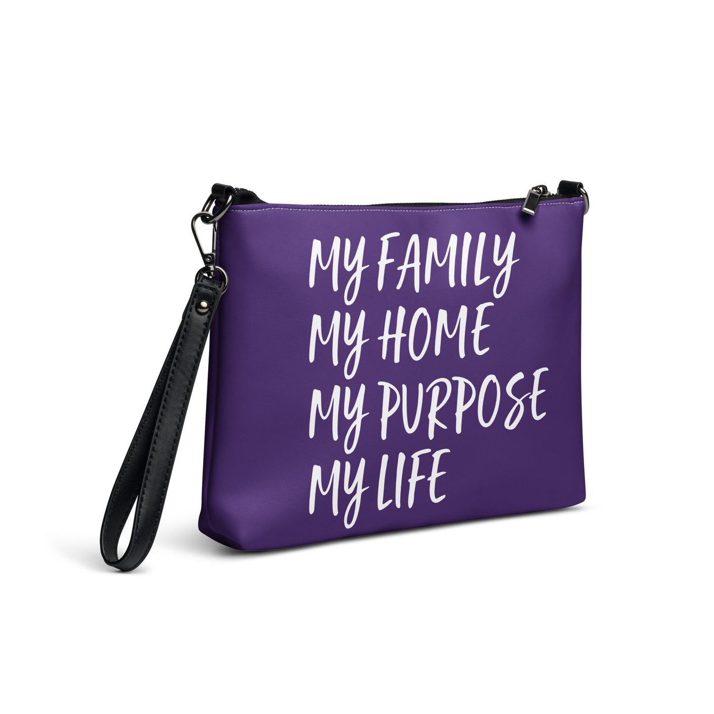 BLESSED BY XCLUSIF POETIX PURPLE & WHITE Crossbody bag