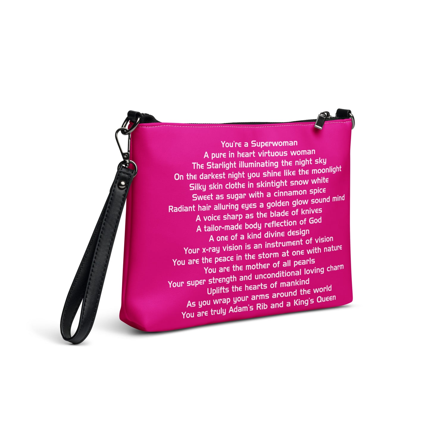 SUPERWOMAN BY XCLUSIF POETIX HOT PINK & WHITE Crossbody bag