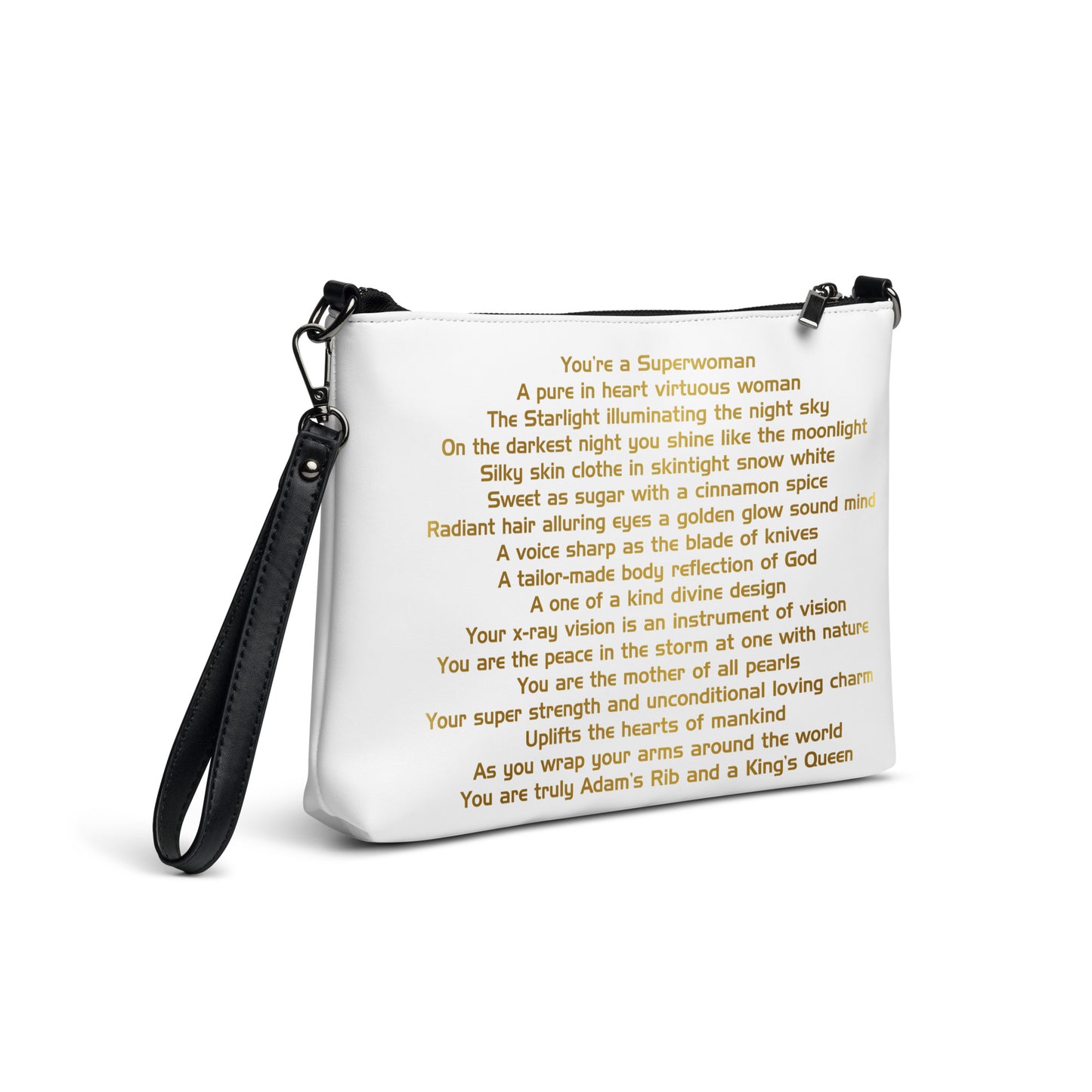 SUPERWOMAN BY XCLUSIF POETIX WHITE & GOLD Crossbody bag