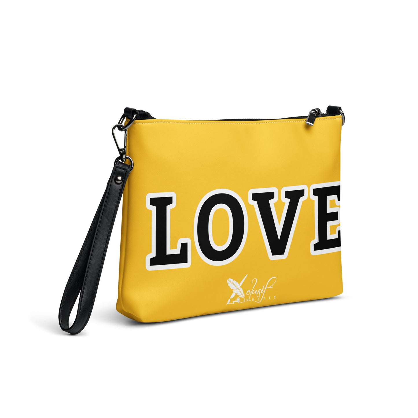 LOVE BY XCLUSIF POETIX YELLOW & BLACK Crossbody bag