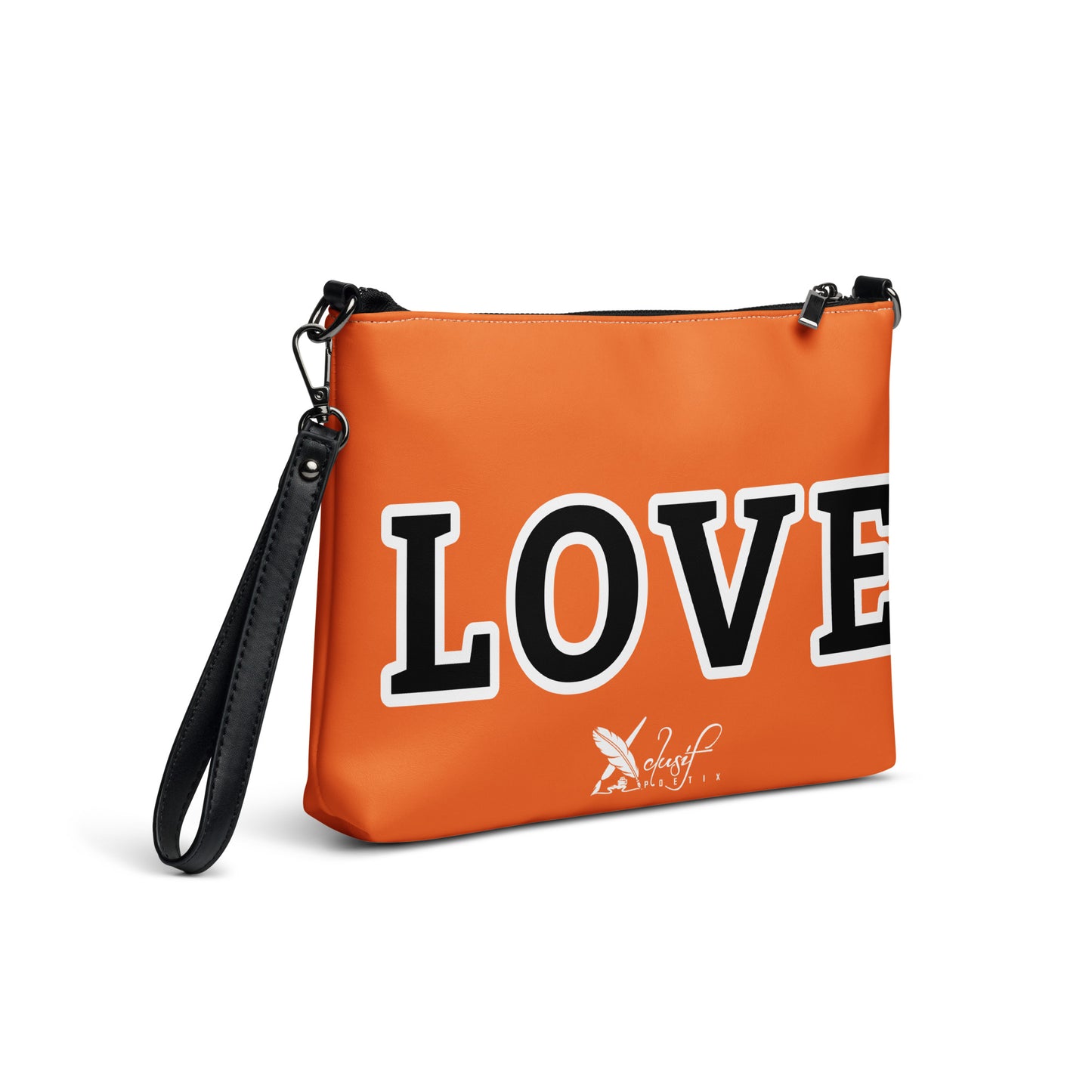 LOVE BY XCLUSIF POETIX ORANGE & BLACK Crossbody bag