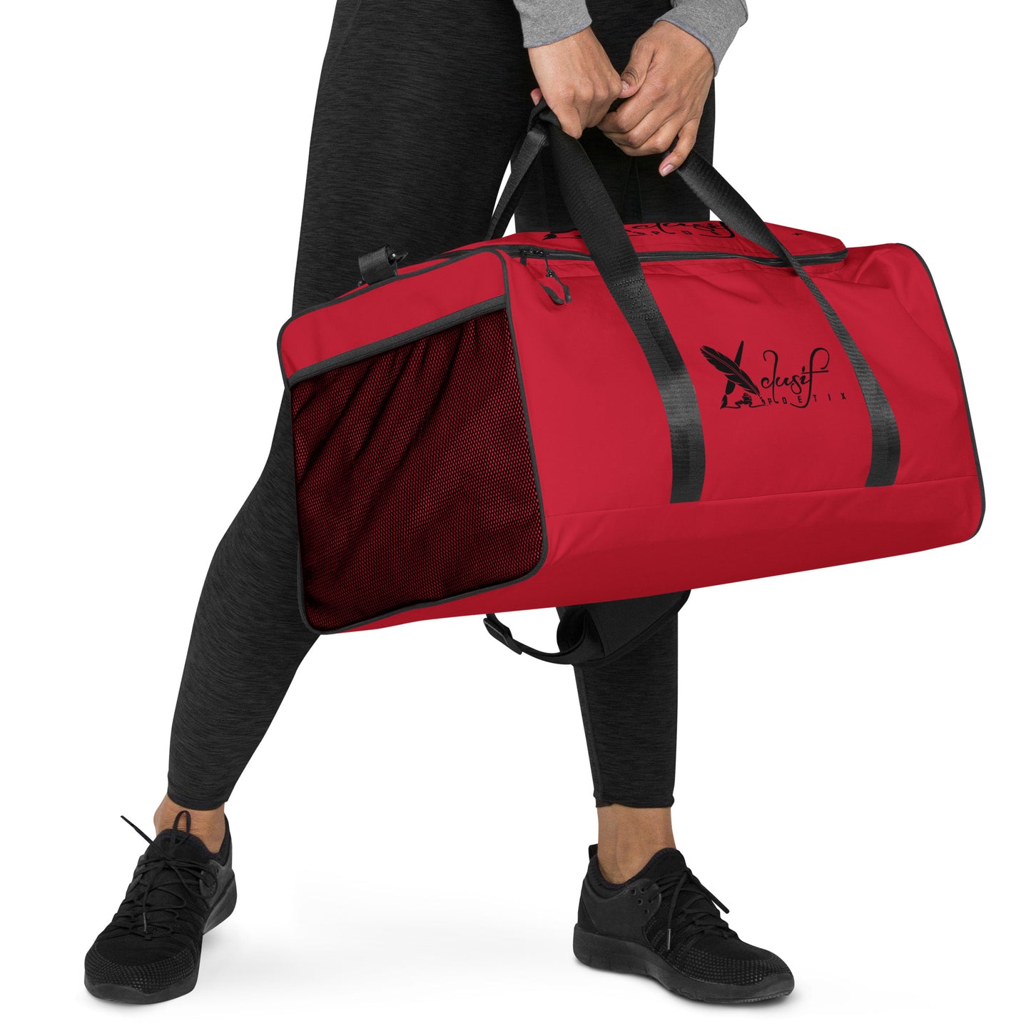 XCLUSIF POETIX RED & BLACK LOGO Duffle bag