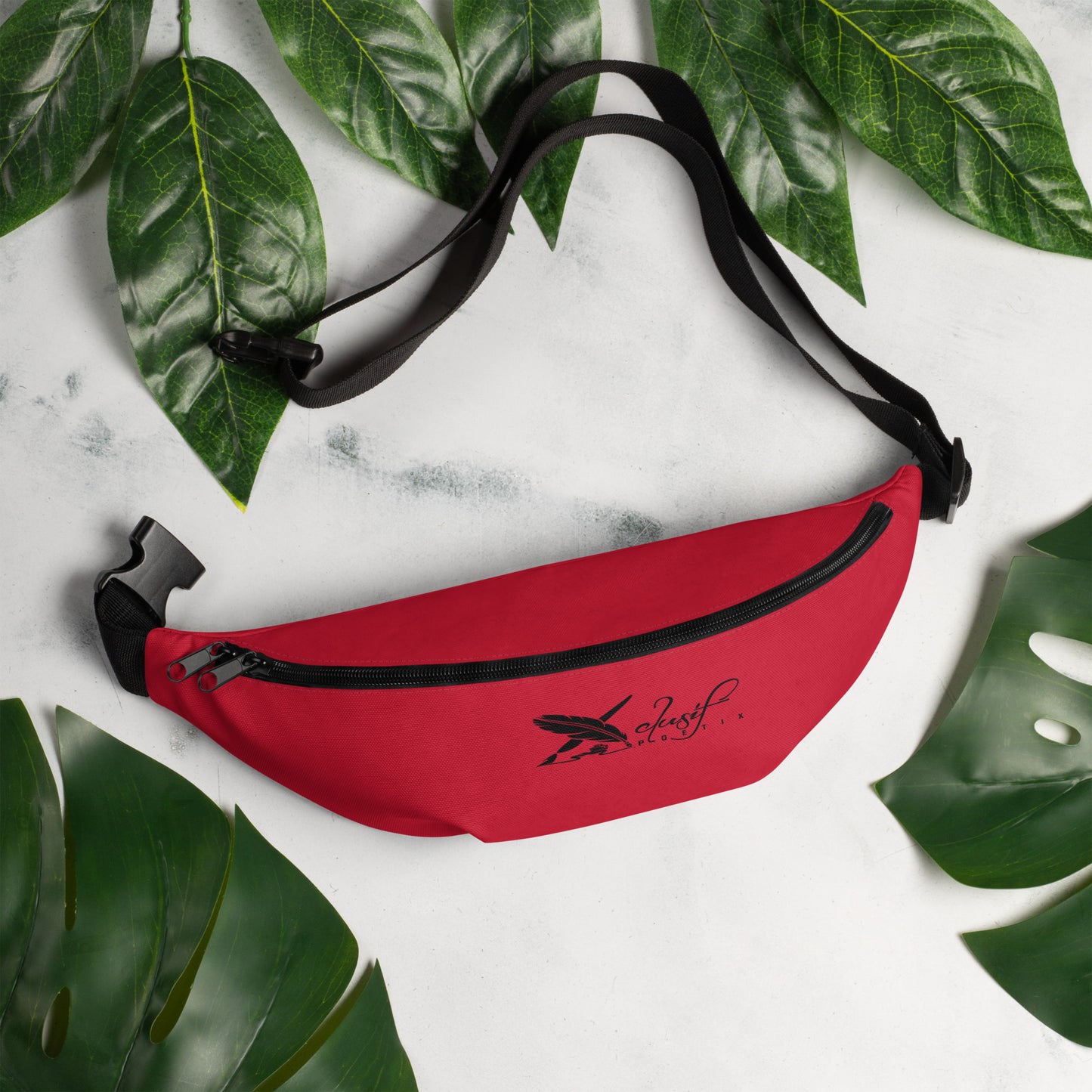 XCLUSIF POETIX RED & BLACK LOGO Fanny Pack