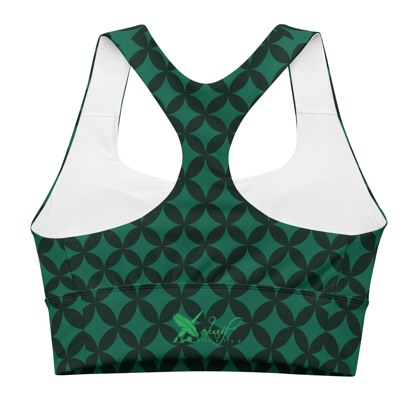 XCLUSIF POETIX LUXURY GREEN Women's Longline sports bra