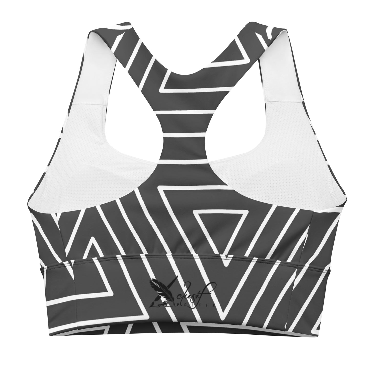 XCLUSIF POETIX BLACK TRIANGLE Women's Longline sports bra