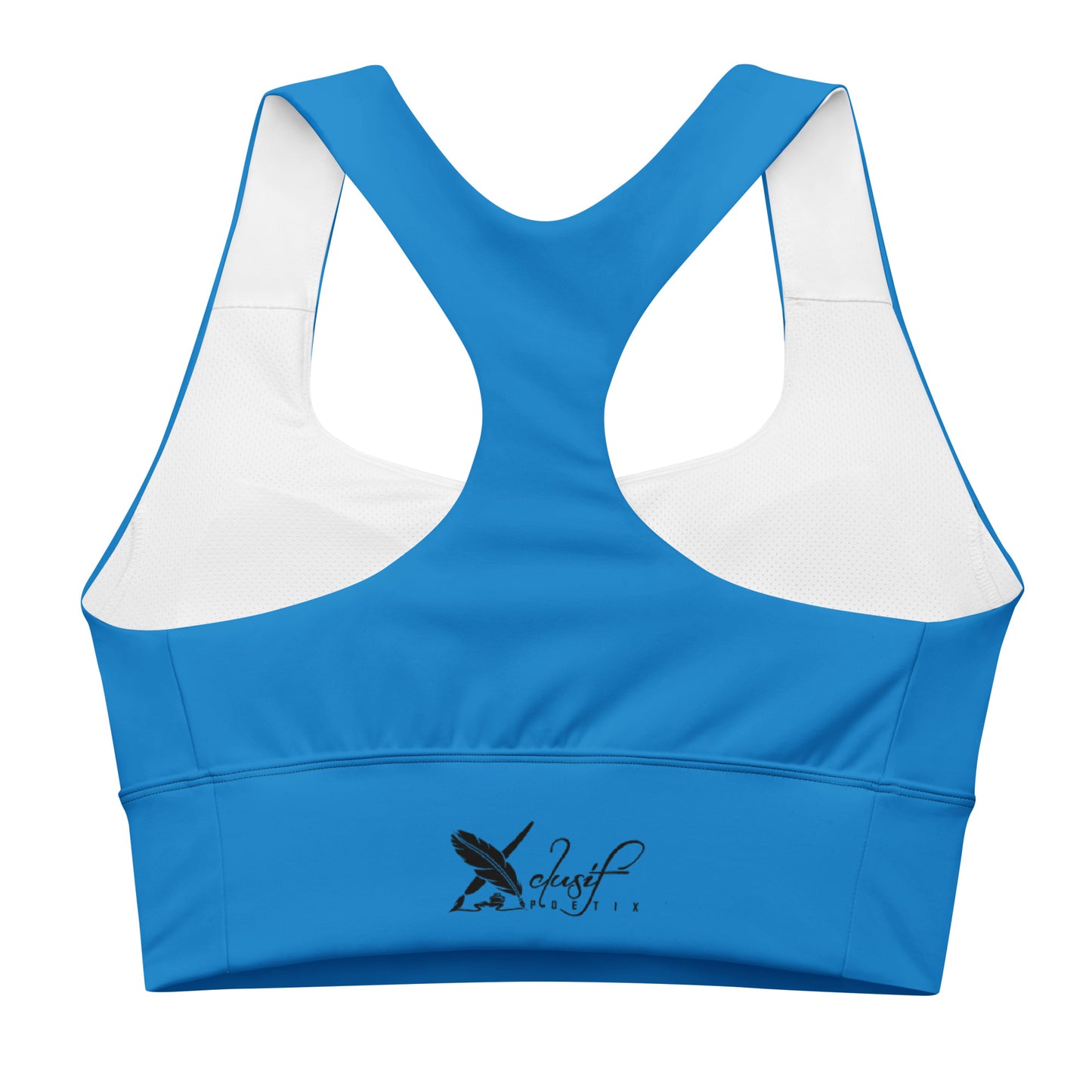 XCLUSIF POETIX BLUE & BLACK Women's Longline sports bra