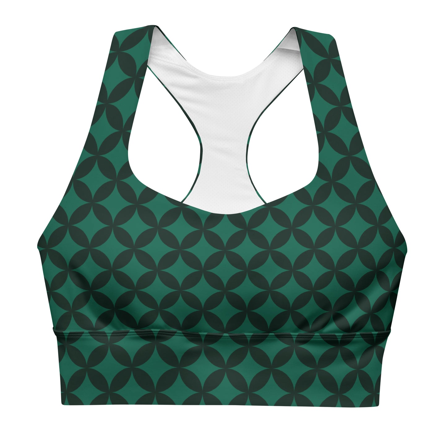 XCLUSIF POETIX LUXURY GREEN Women's Longline sports bra