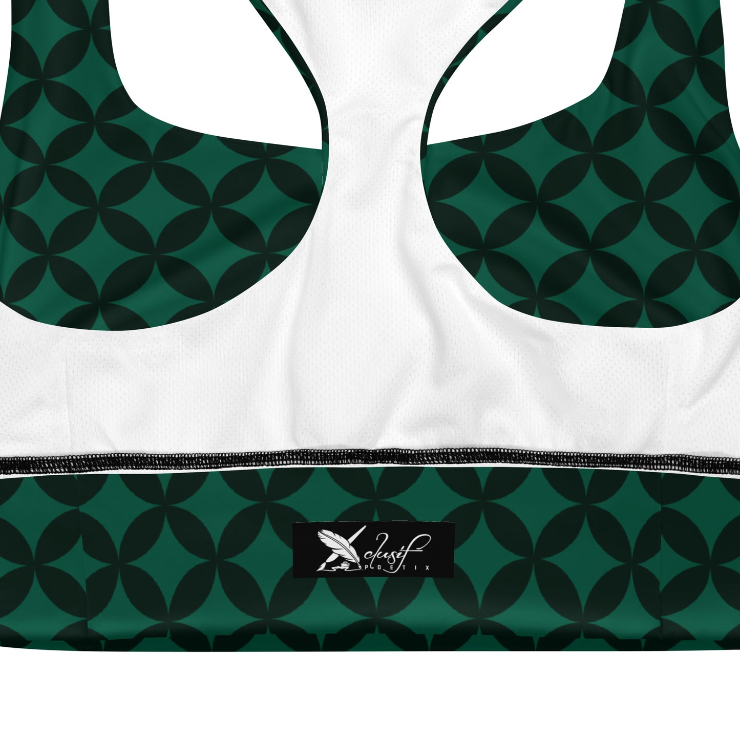 XCLUSIF POETIX LUXURY GREEN Women's Longline sports bra