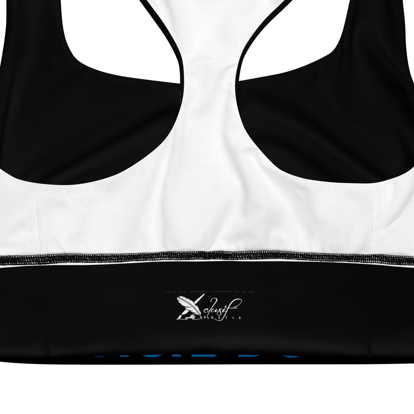 XCLUSIF POETIX BLACK & BLUE Women's Longline sports bra