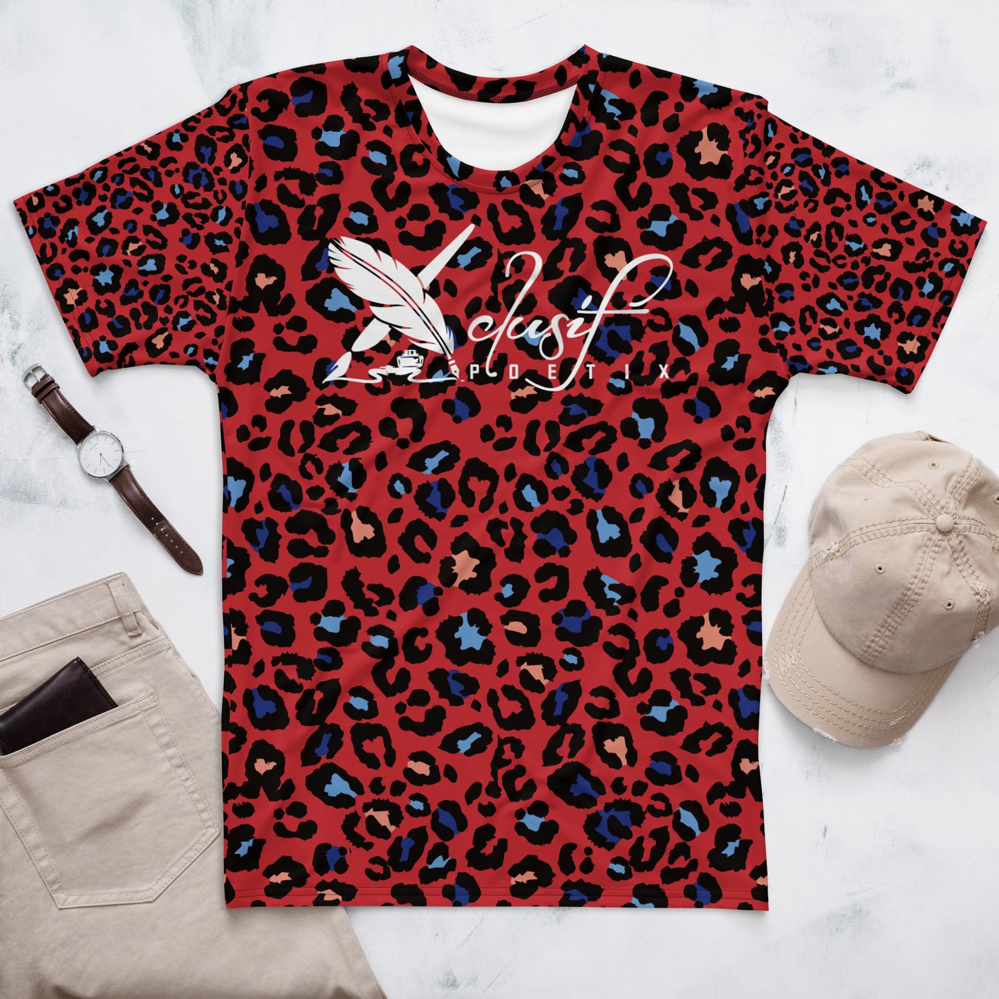 XCLUSIF POETIX RED LEOPARD Men's t-shirt