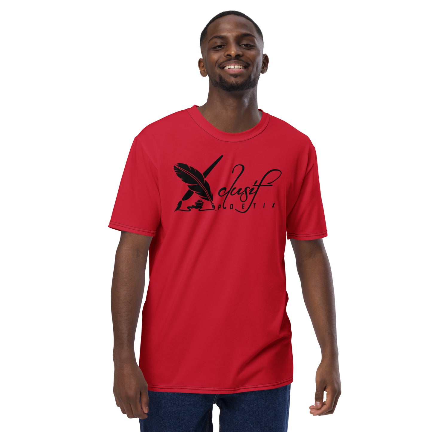 XCLUSIF POETIX RED & WHITE LOGO Men's t-shirt