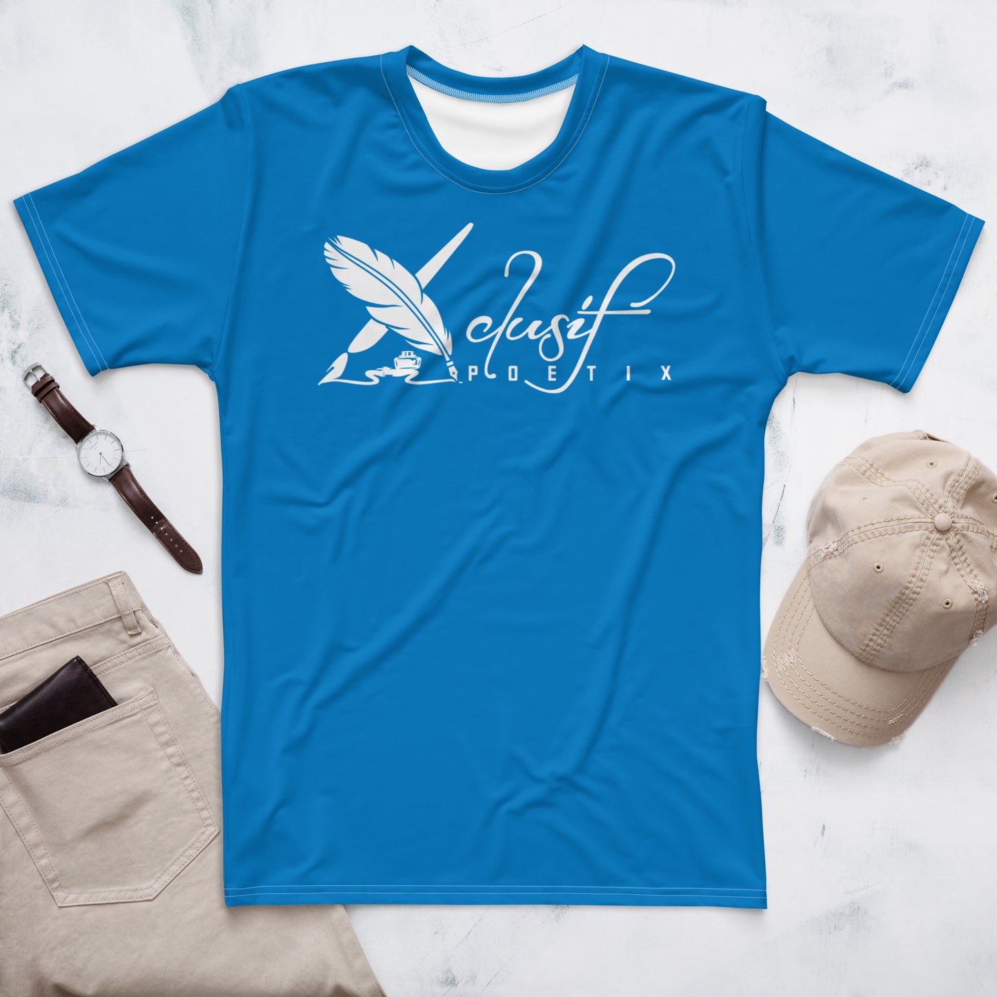 XCLUSIF POETIX BLUE & WHITE Men's t-shirt