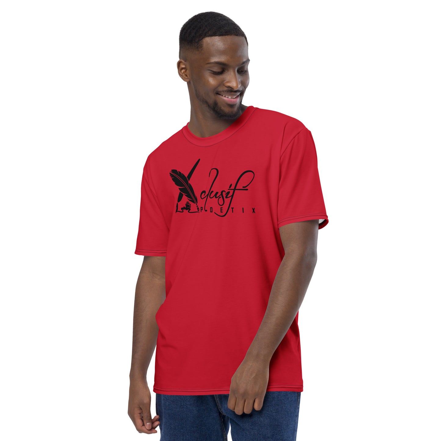 XCLUSIF POETIX RED & WHITE LOGO Men's t-shirt