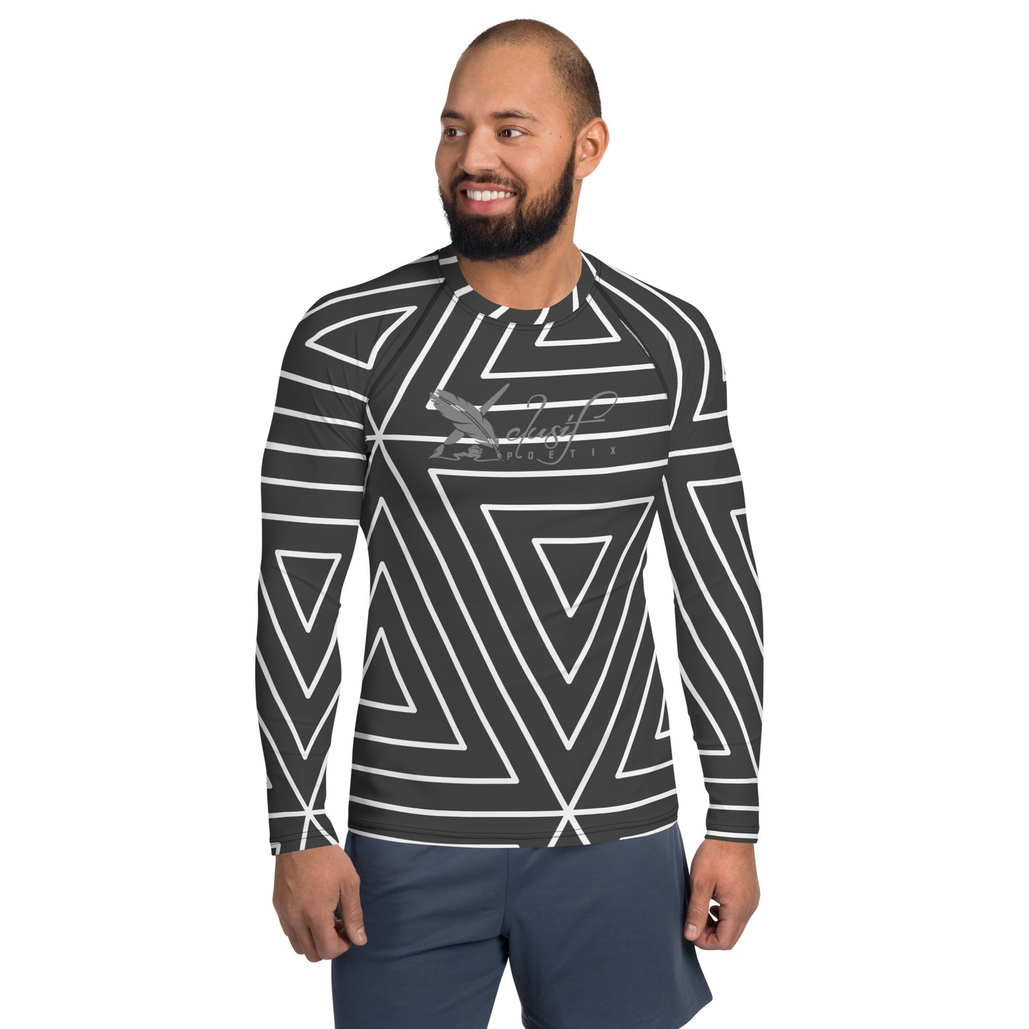 XCLUSIF POETIX BLACK TRIANGLE Men's Rash Guard