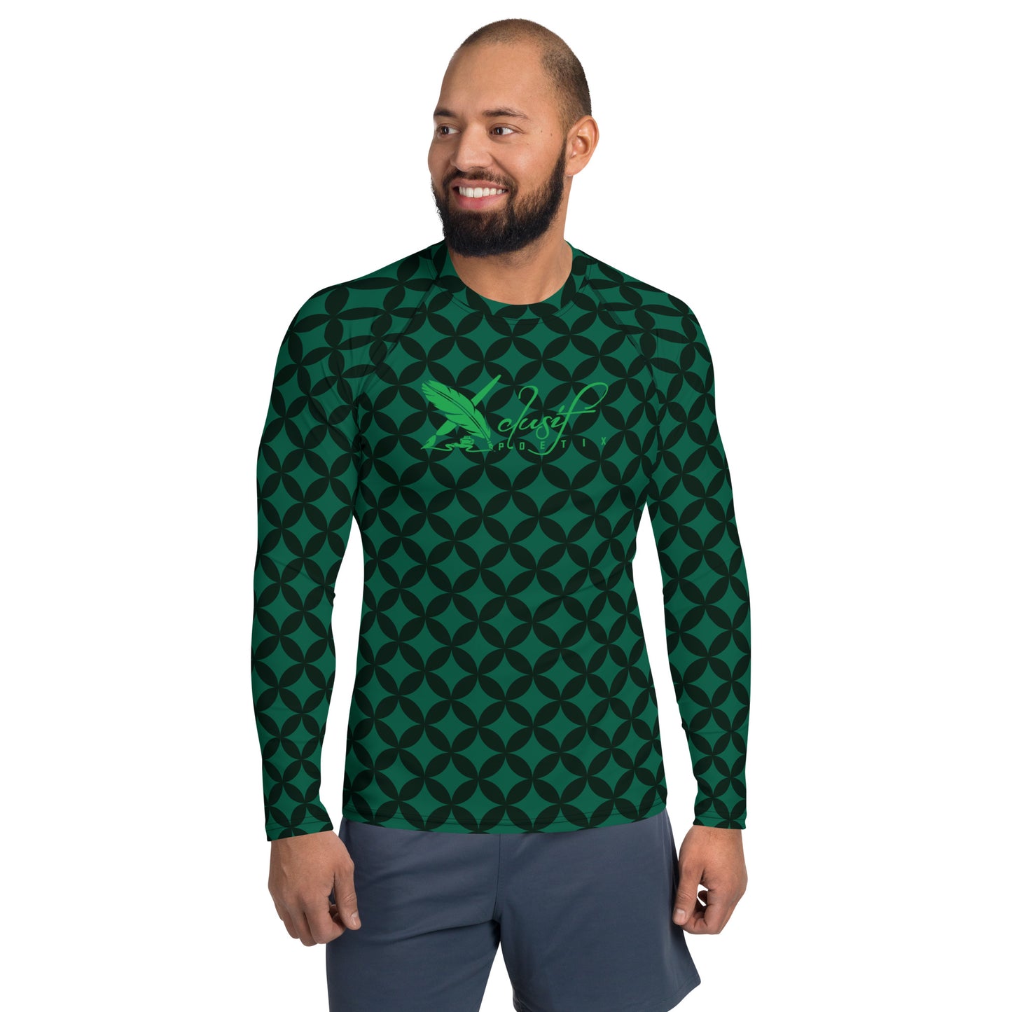 XCLUSIF POETIX LUXURY GREEN Men's Rash Guard