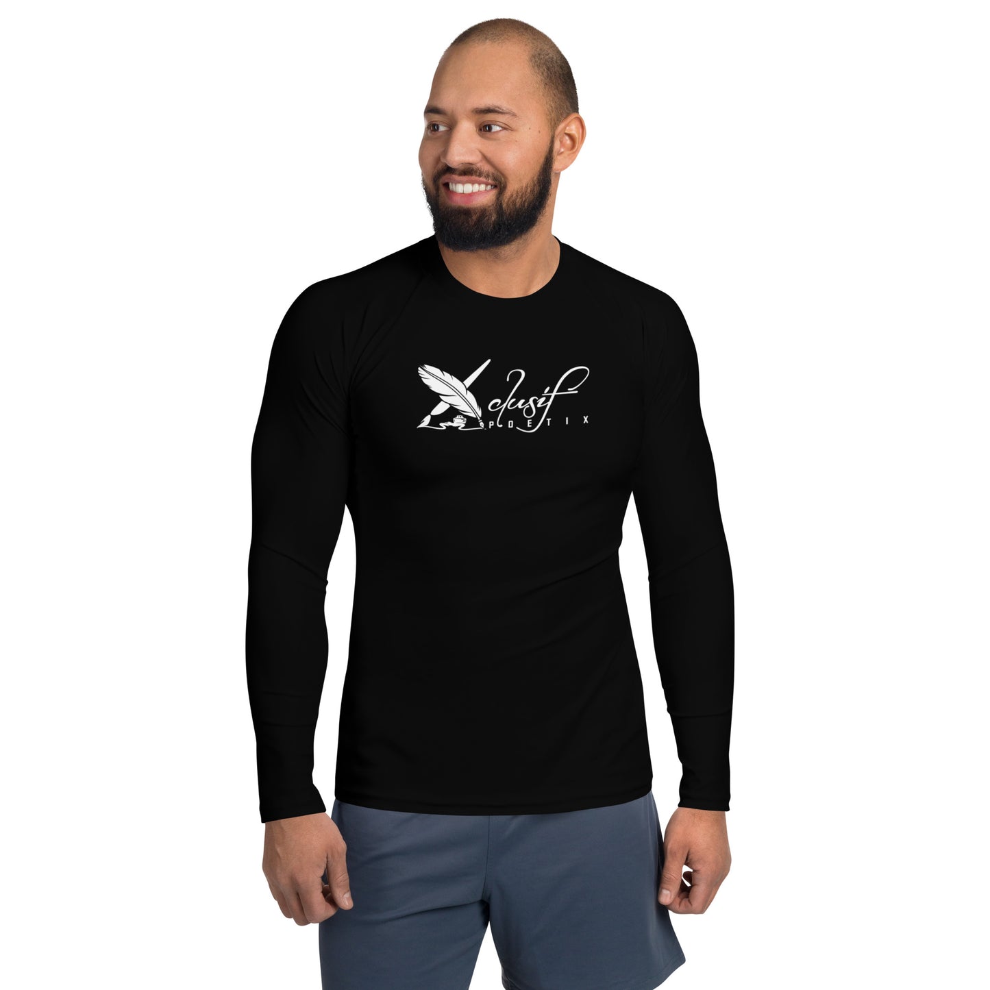 XCLUSIF POETIX BLACK & WHITE Men's Rash Guard