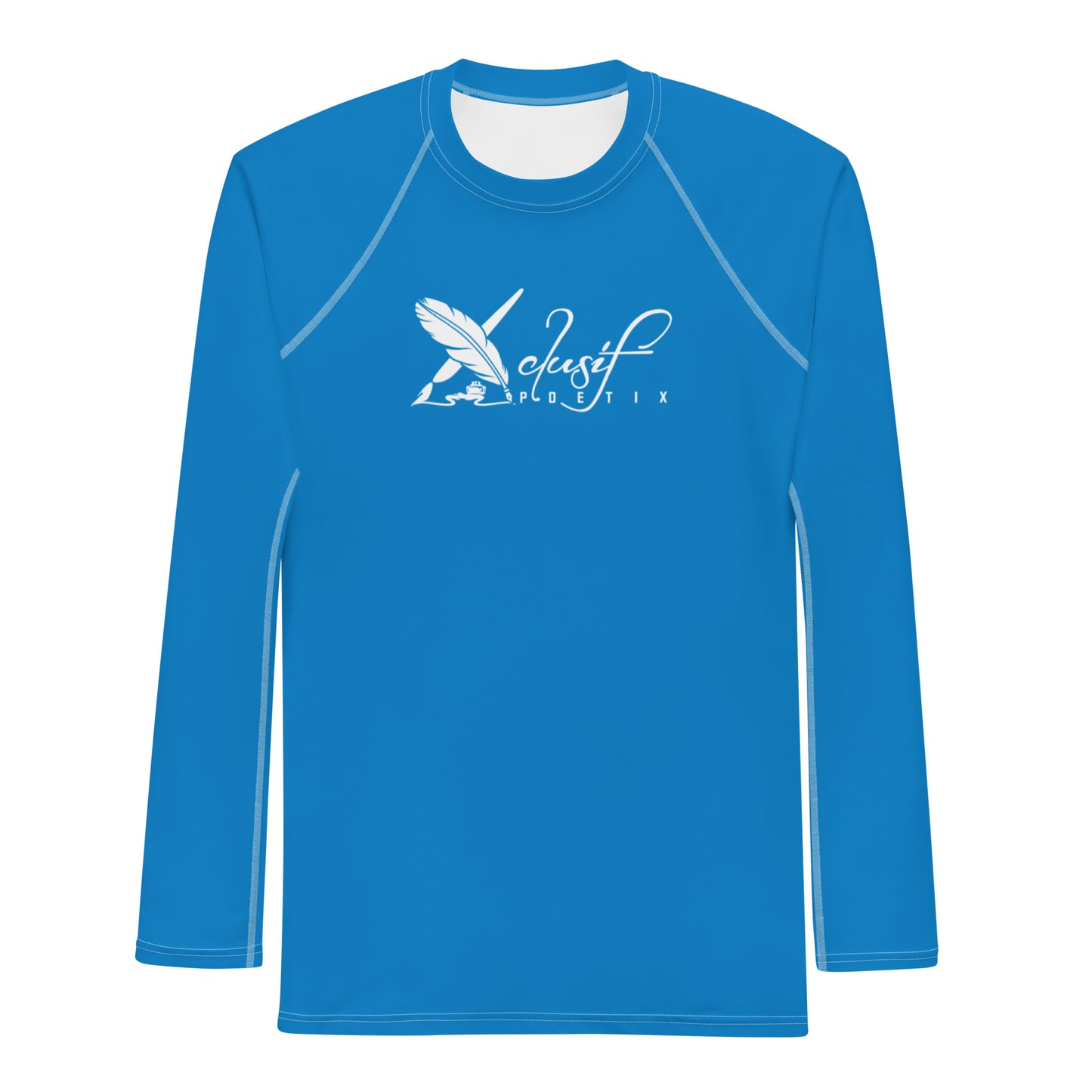 XCLUSIF POETIX BLUE & WHITE Men's Rash Guard