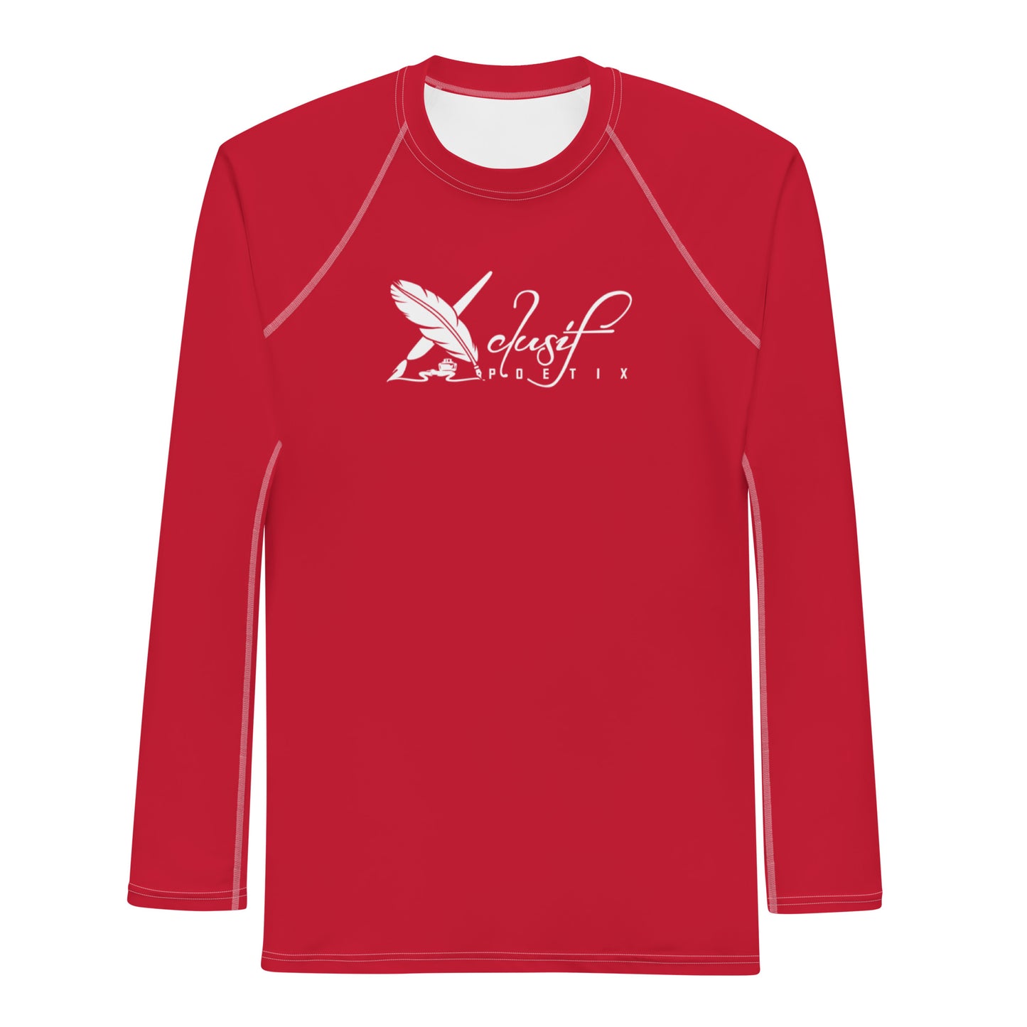 XCLUSIF POETIX RED & WHITE Men's Rash Guard